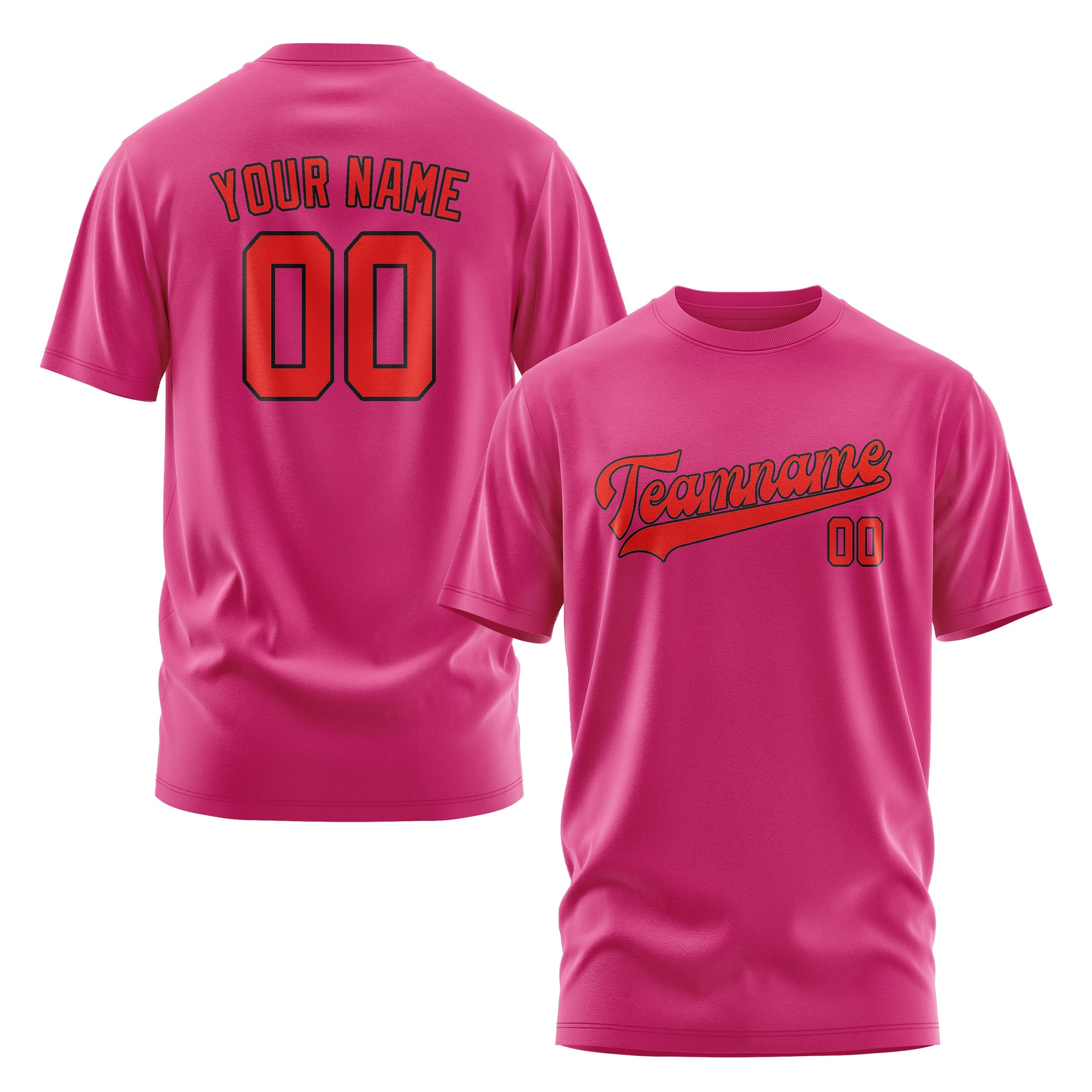 Custom Pink Orange Red T-Shirt