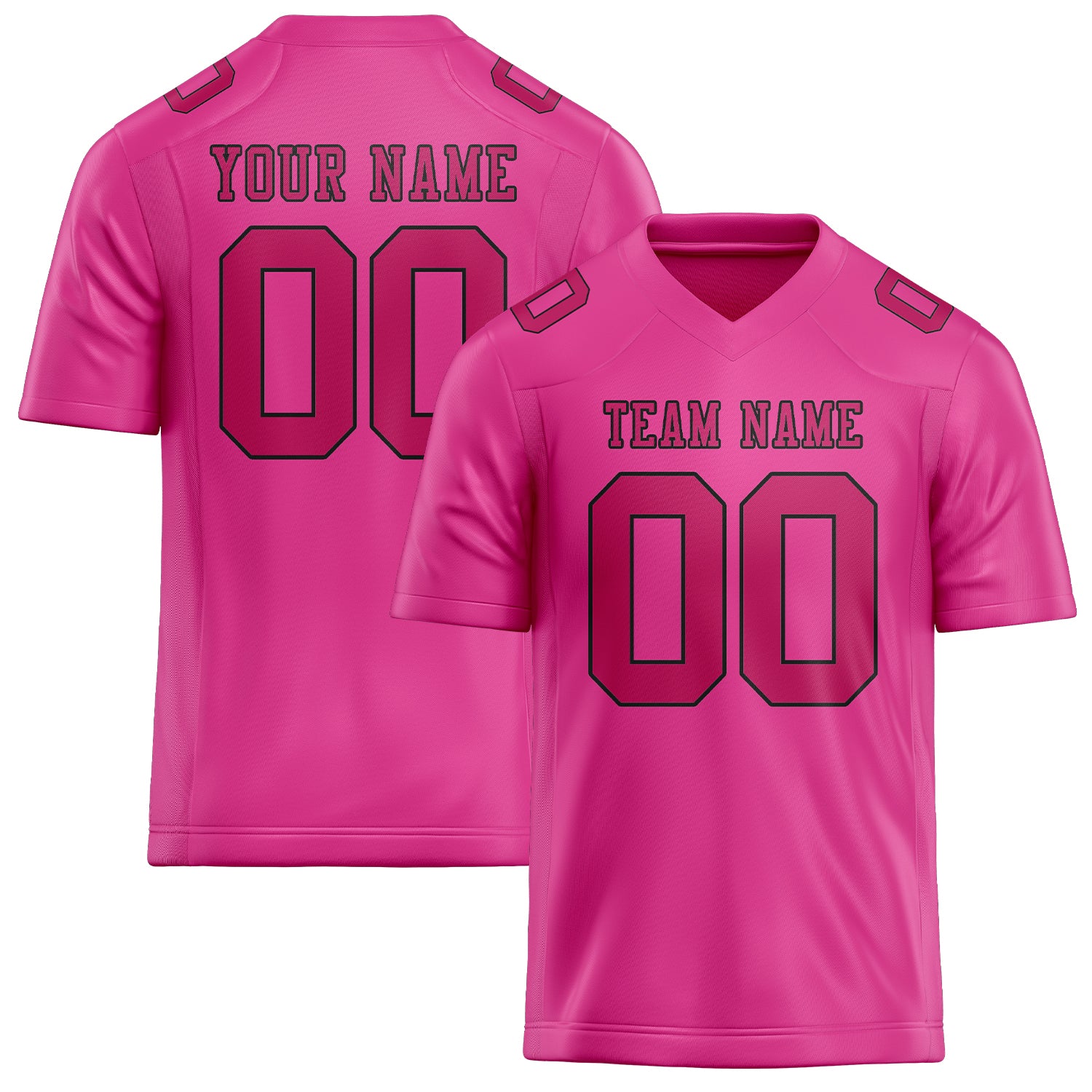 Custom Pink Pink Football Jersey