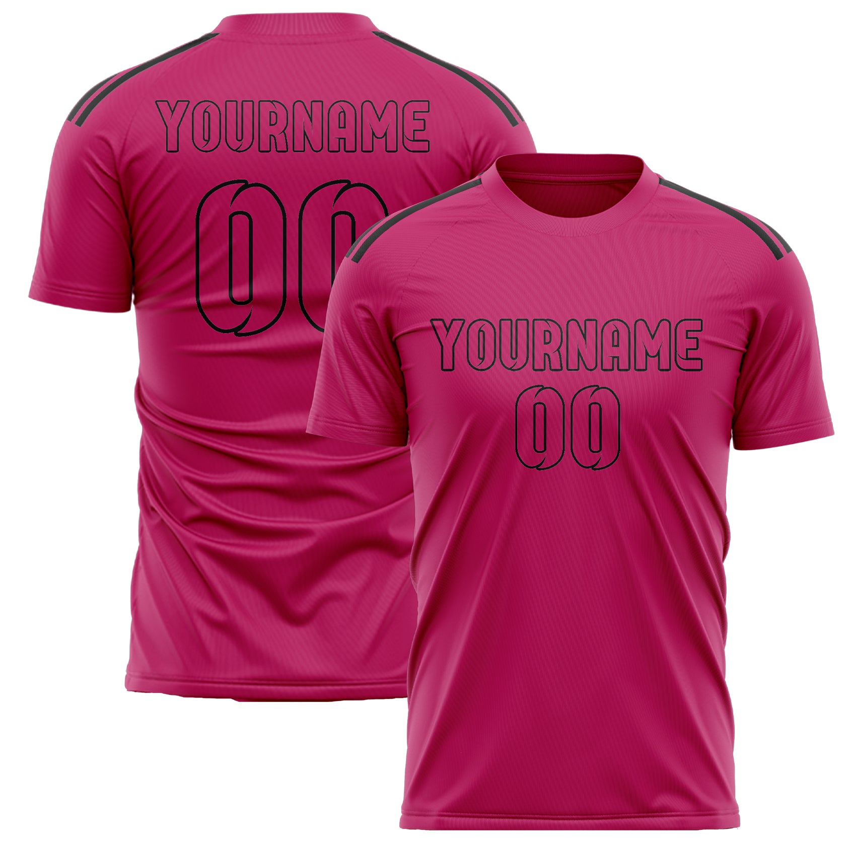 Custom Pink Pink Soccer Jersey