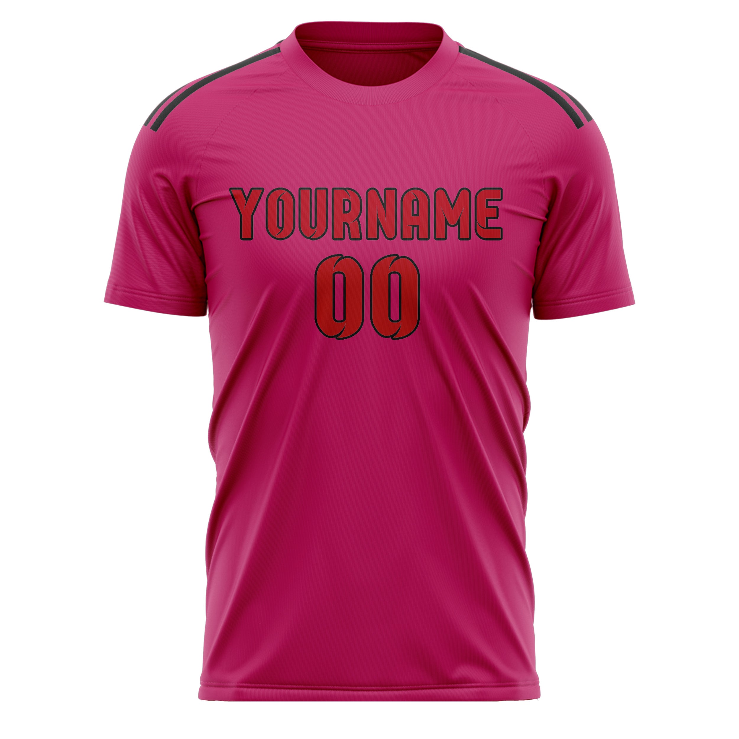 Custom Pink Red Soccer Jersey