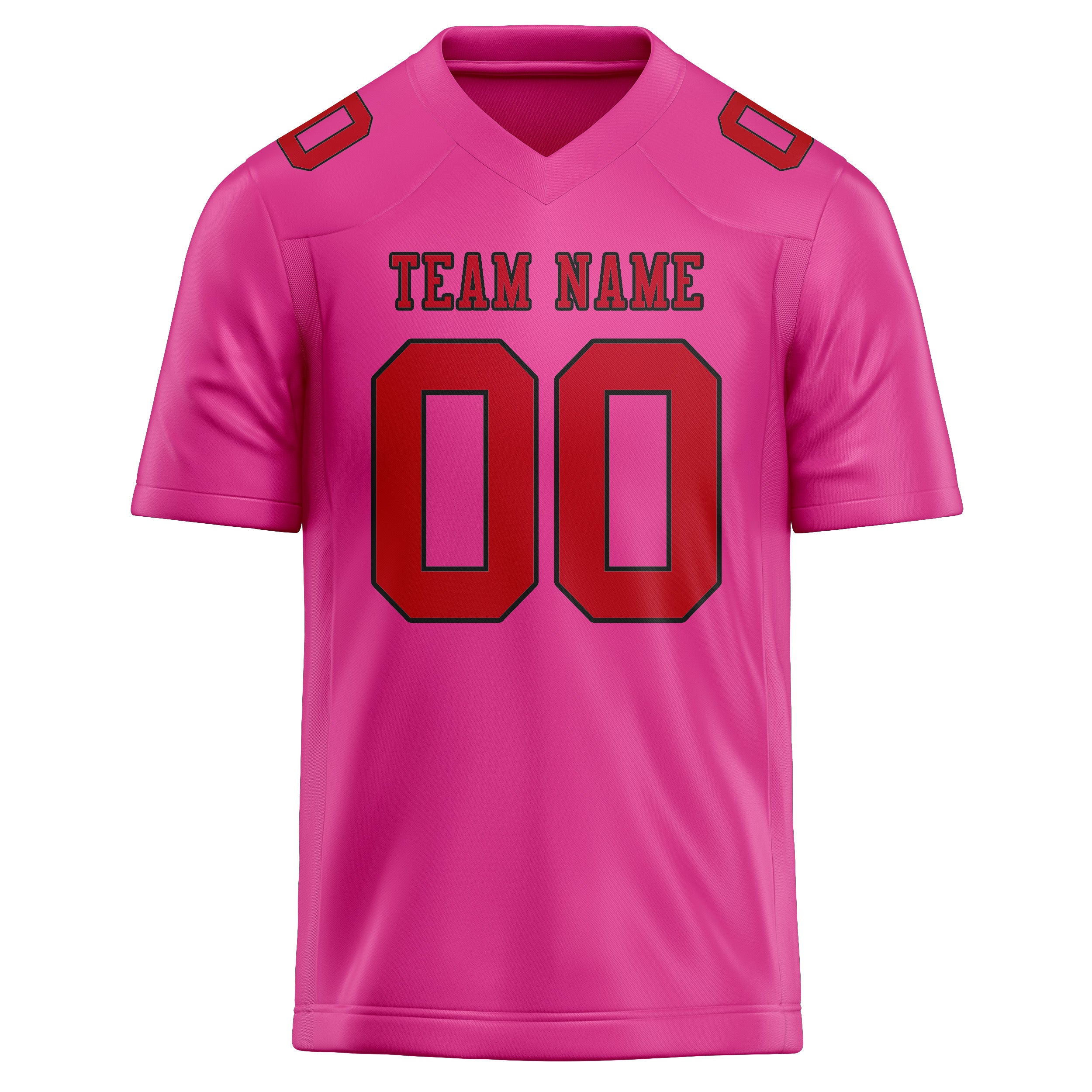 Custom Pink Red Football Jersey