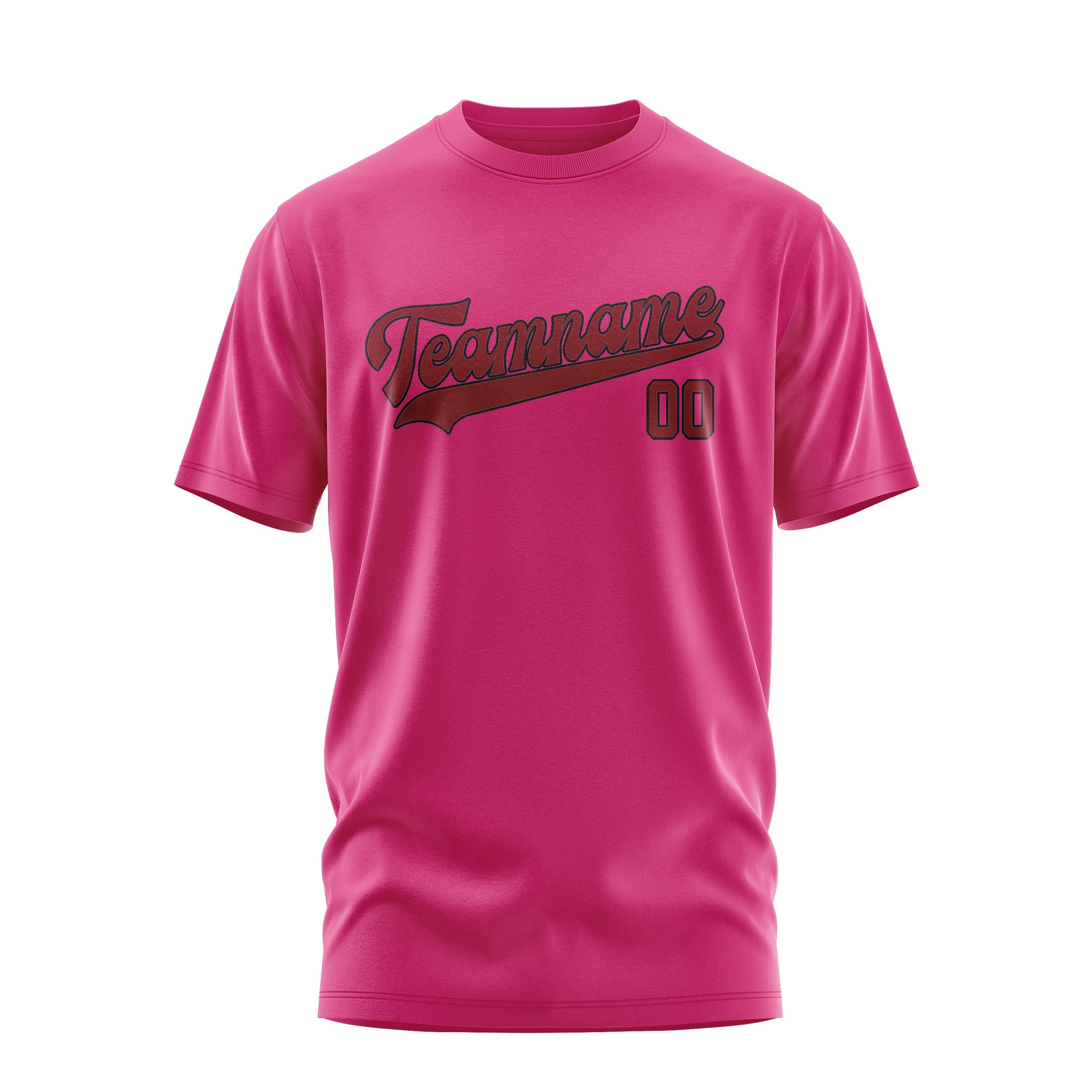 Custom Pink Crimson Red T-Shirt