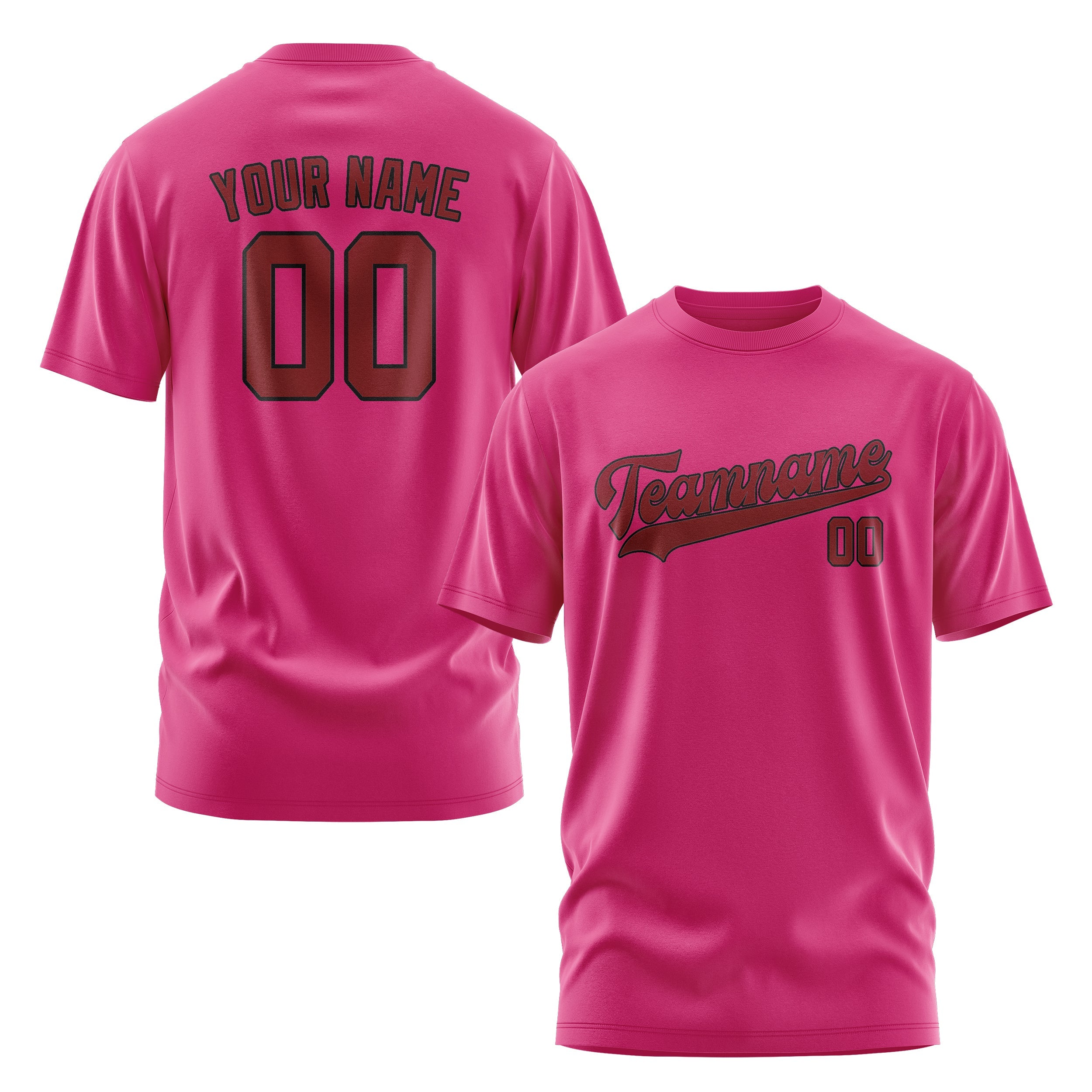 Custom Pink Crimson Red T-Shirt