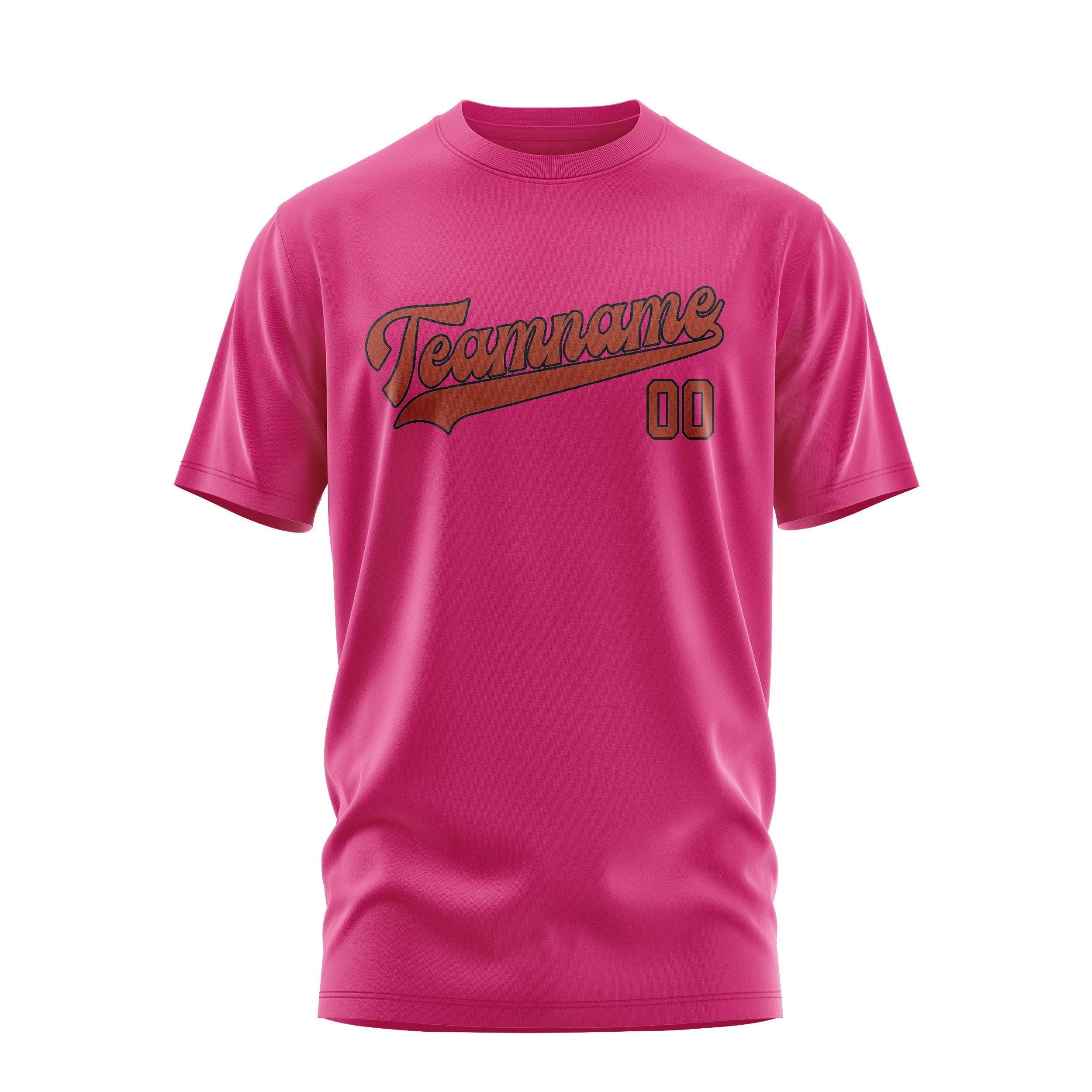 Custom Pink Coral Red T-Shirt