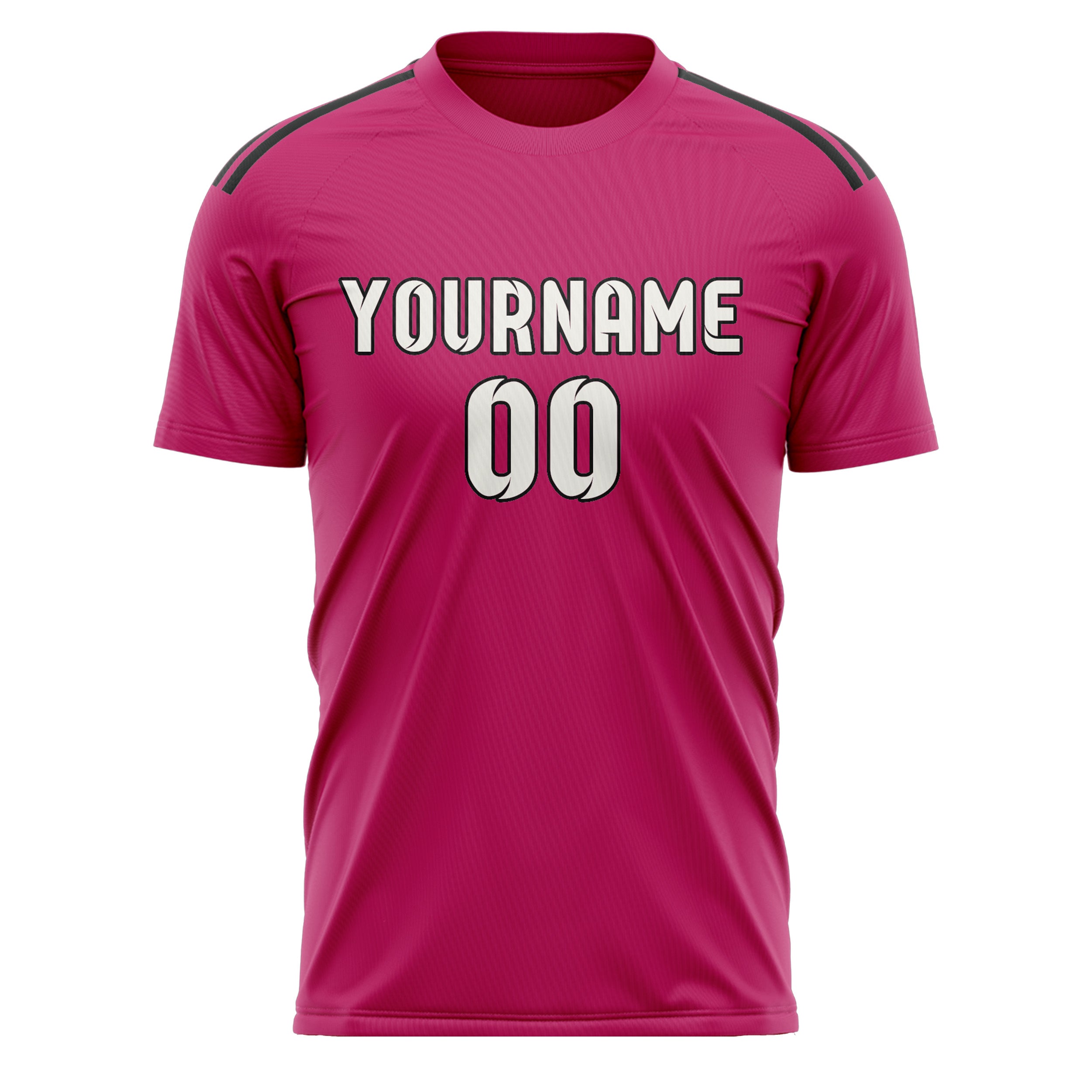 Custom Pink White Soccer Jersey