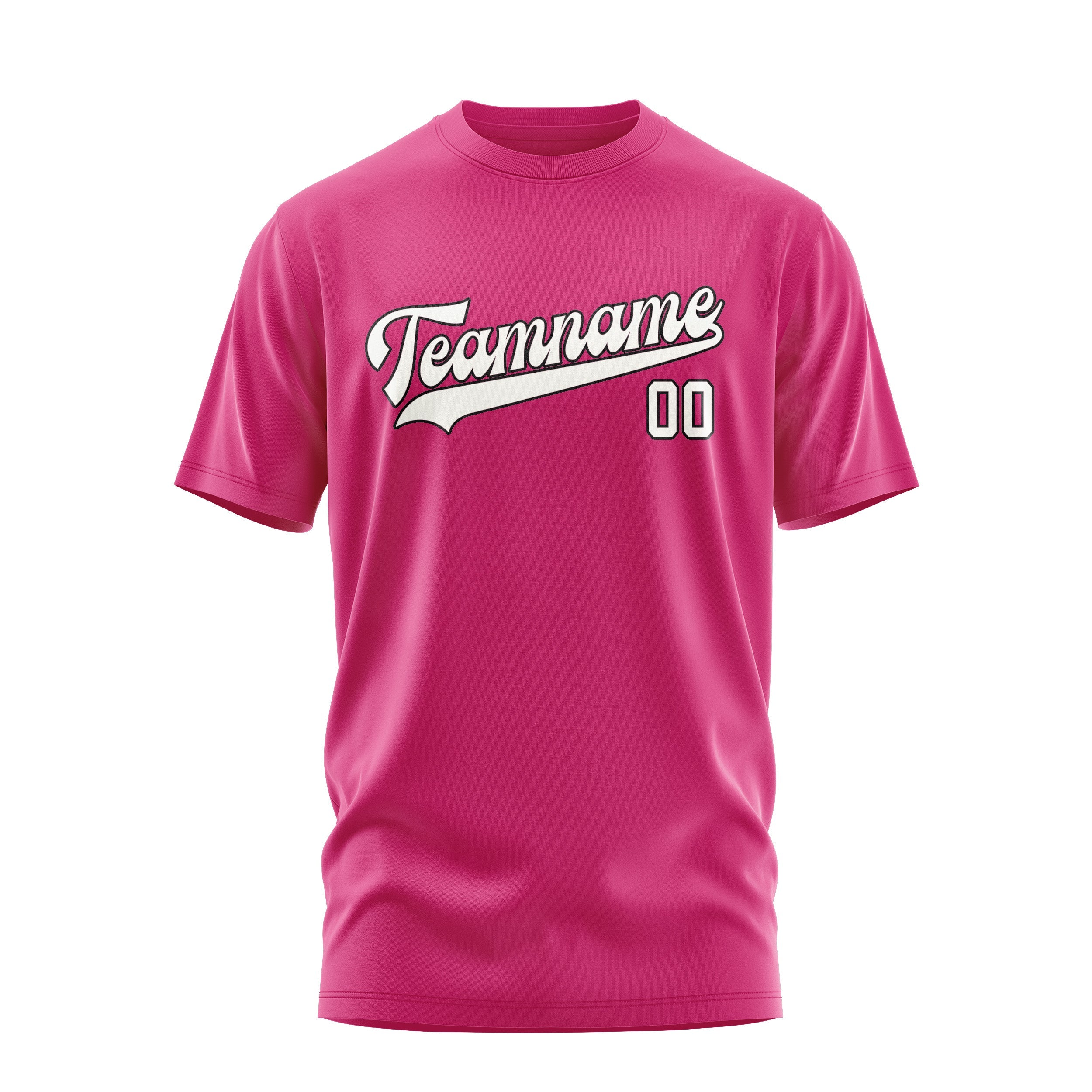 Custom Pink White T-Shirt