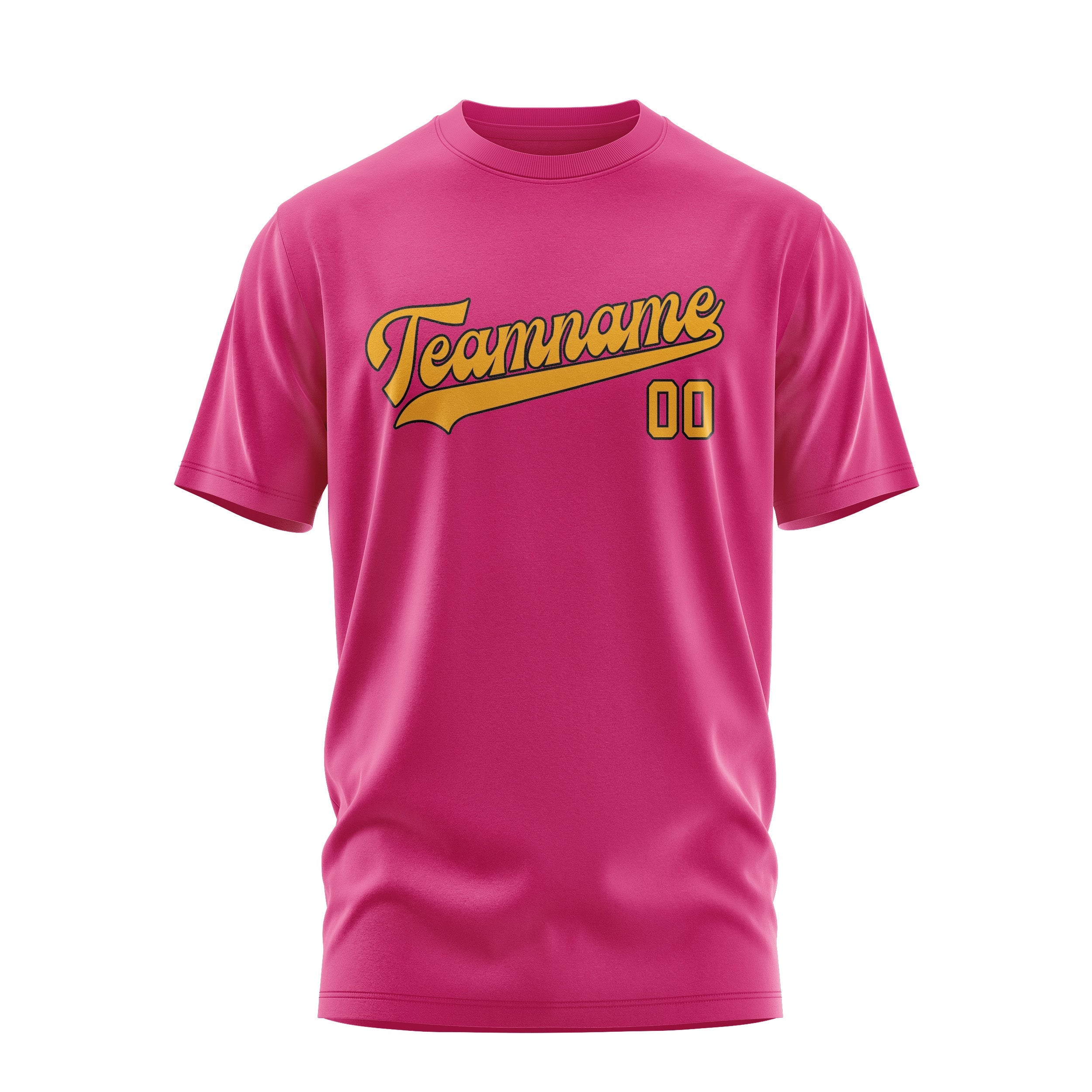 Custom Pink Yellow T-Shirt