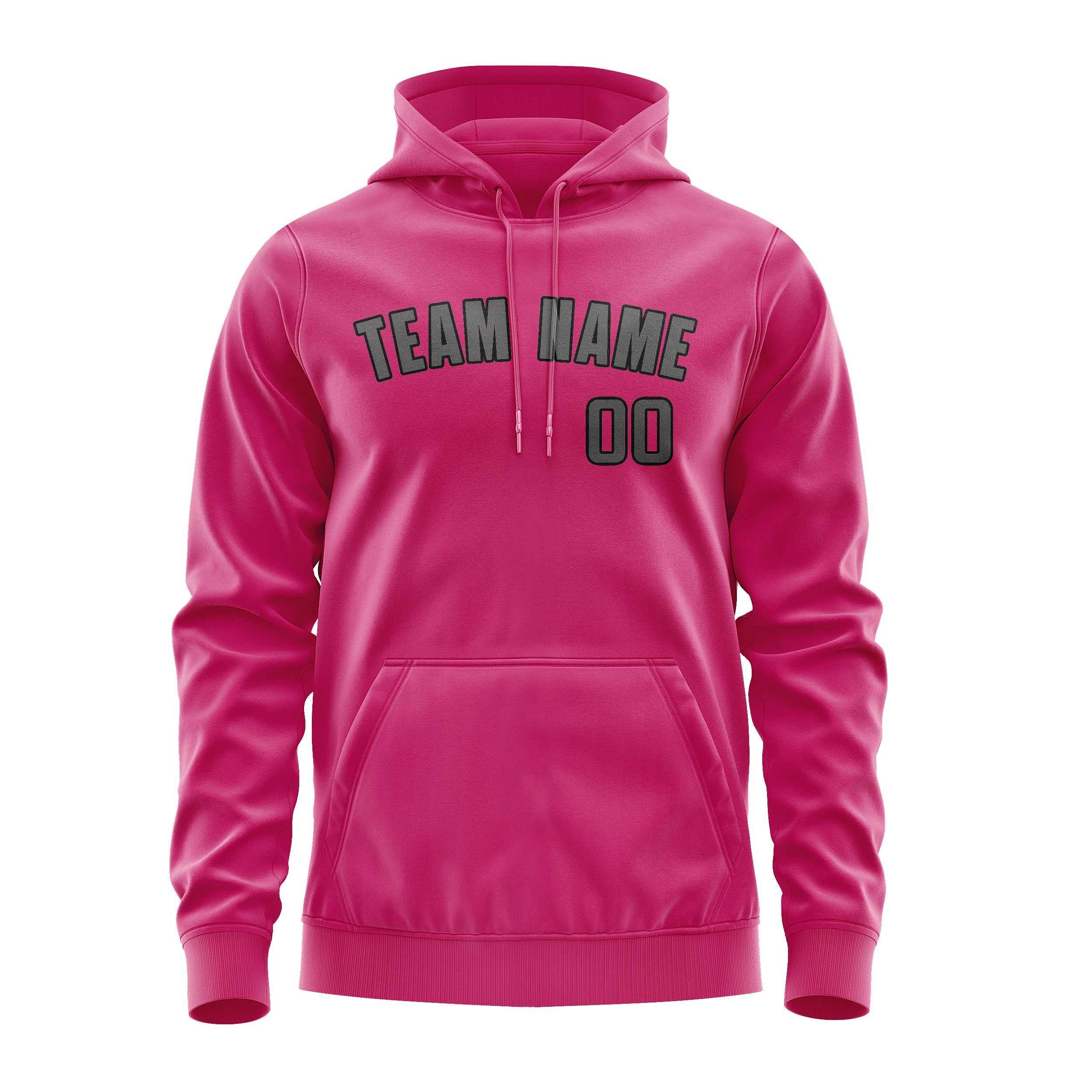 Custom Pink Dark Grey Hoodie