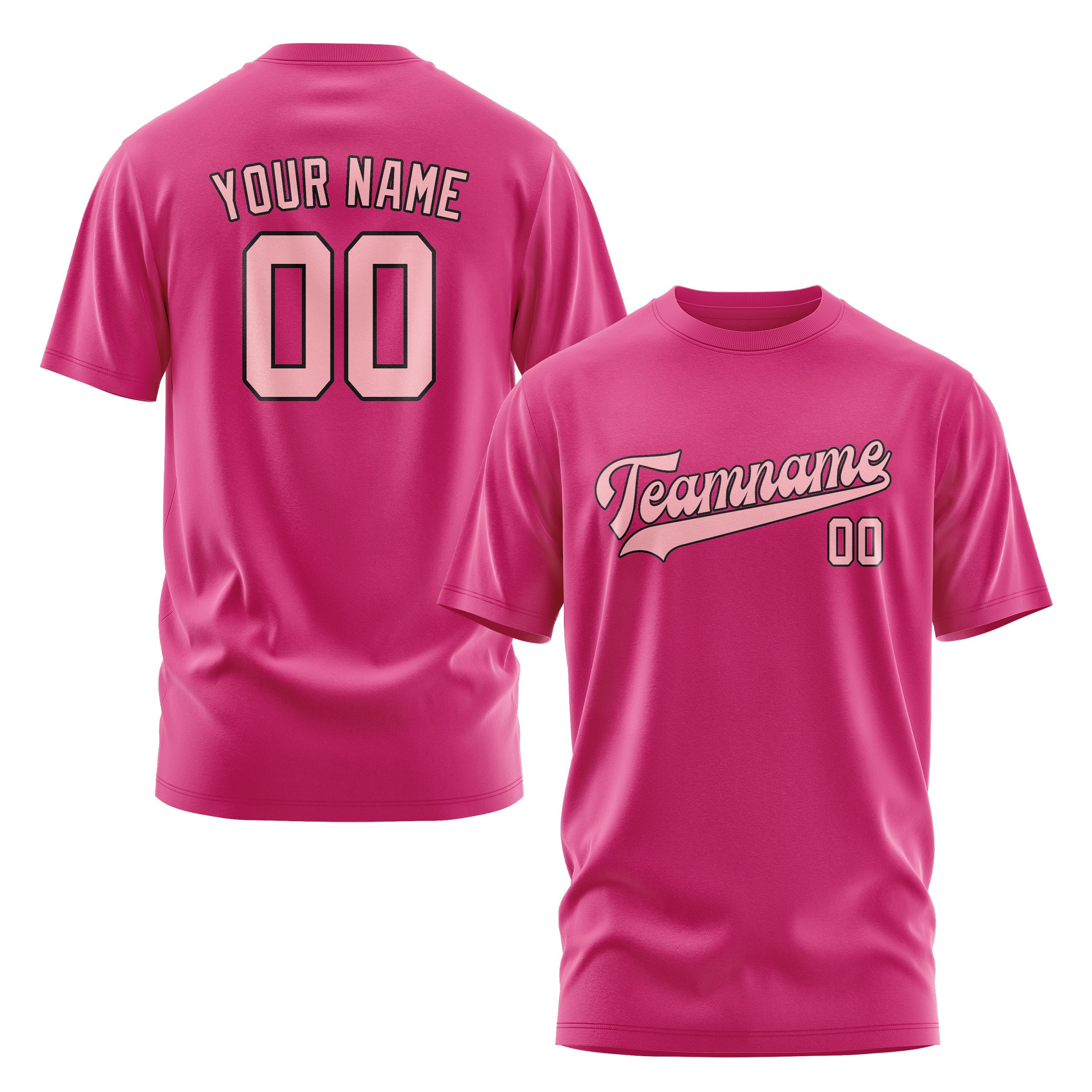Custom Pink Light Pink T-Shirt