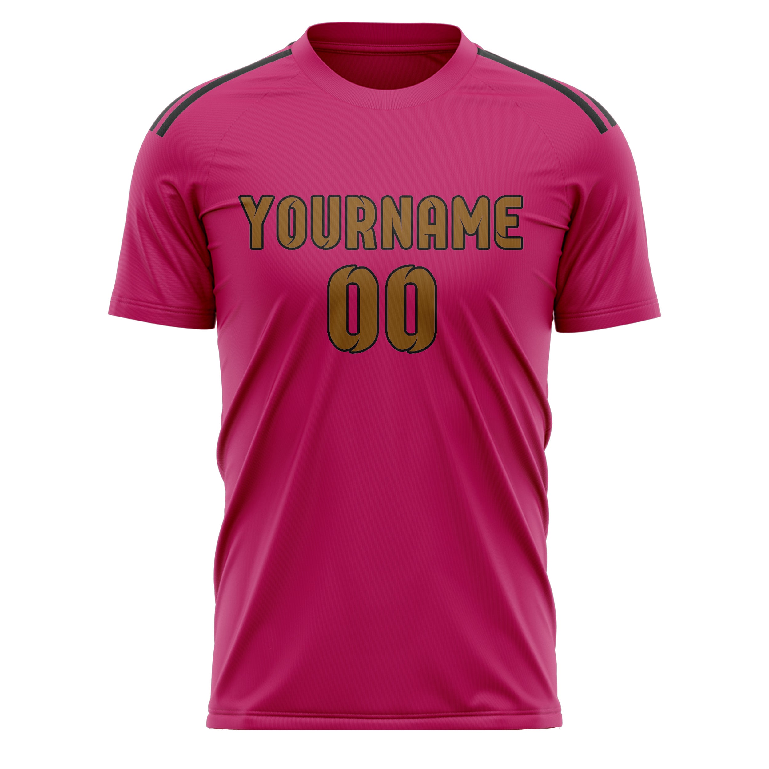 Custom Pink Khaki Soccer Jersey