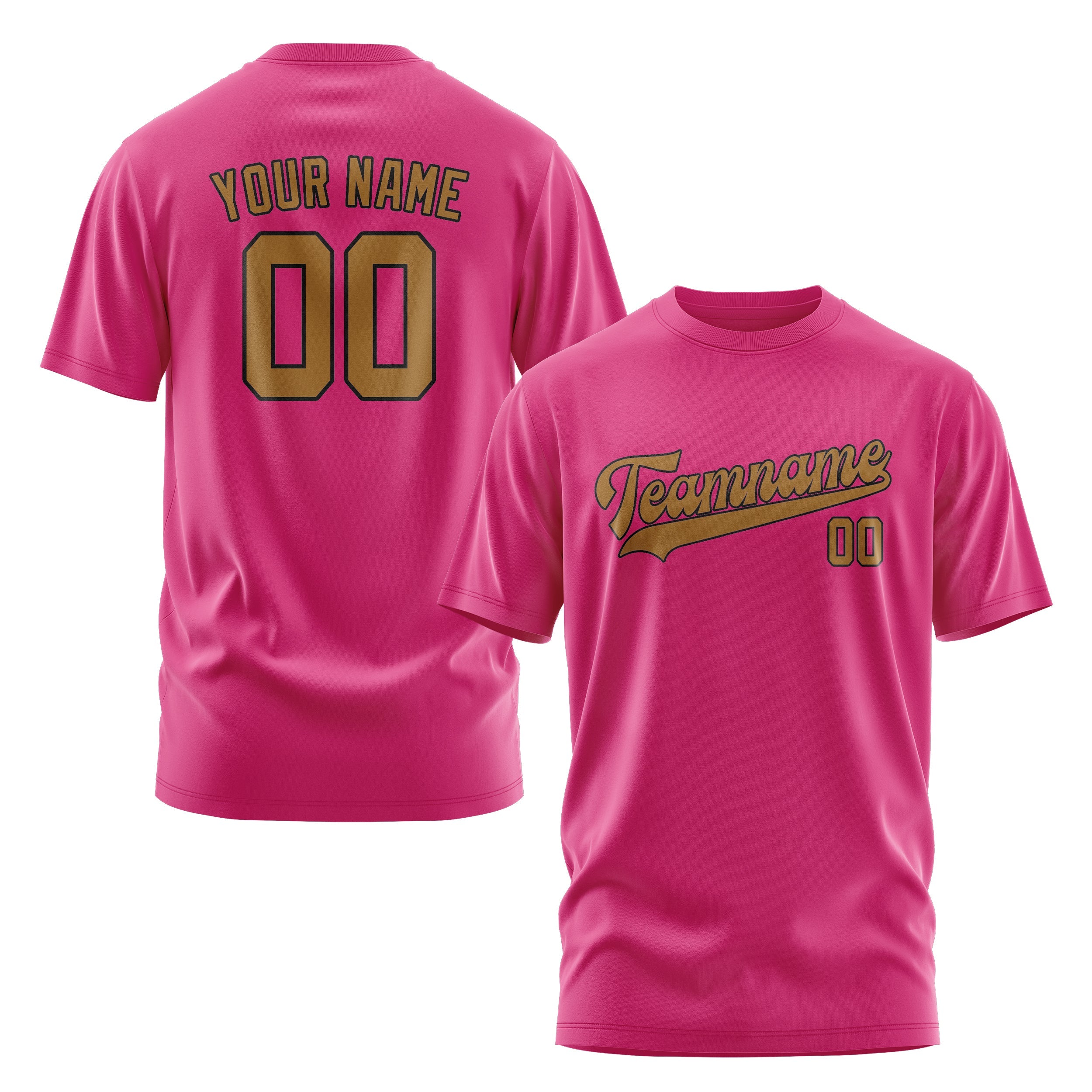 Custom Pink Khaki T-Shirt