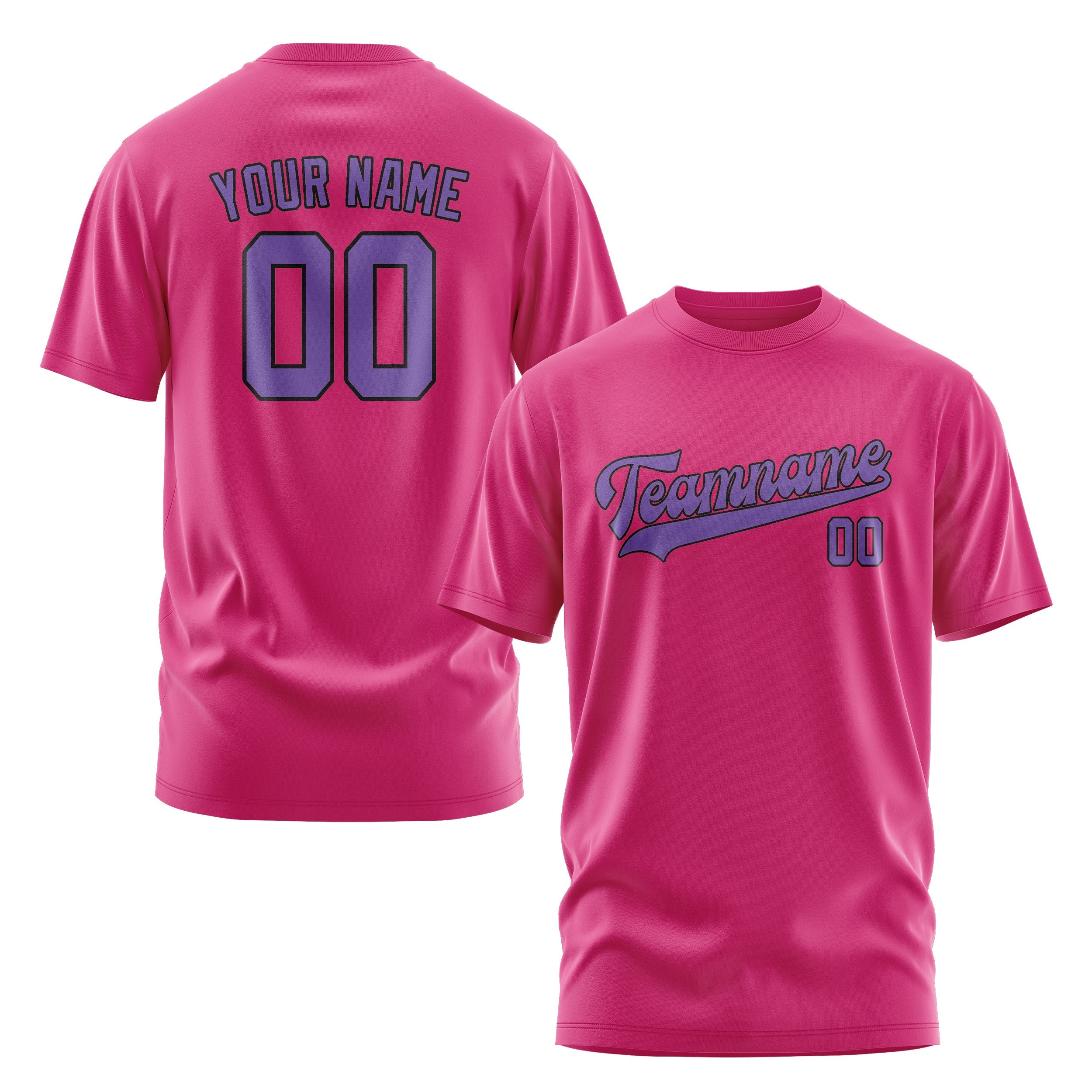 Custom Pink Light Purple T-Shirt