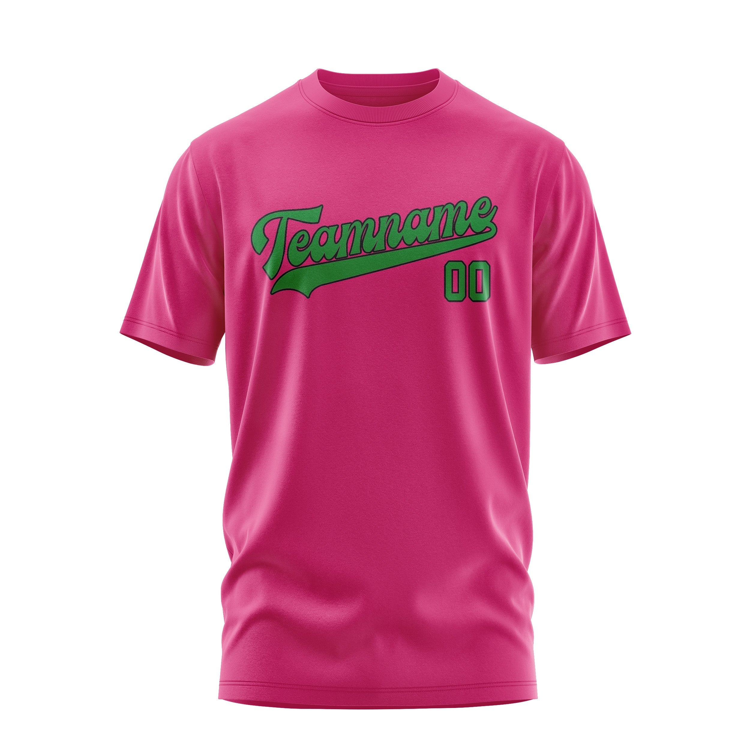 Custom Pink Emerald Green T-Shirt