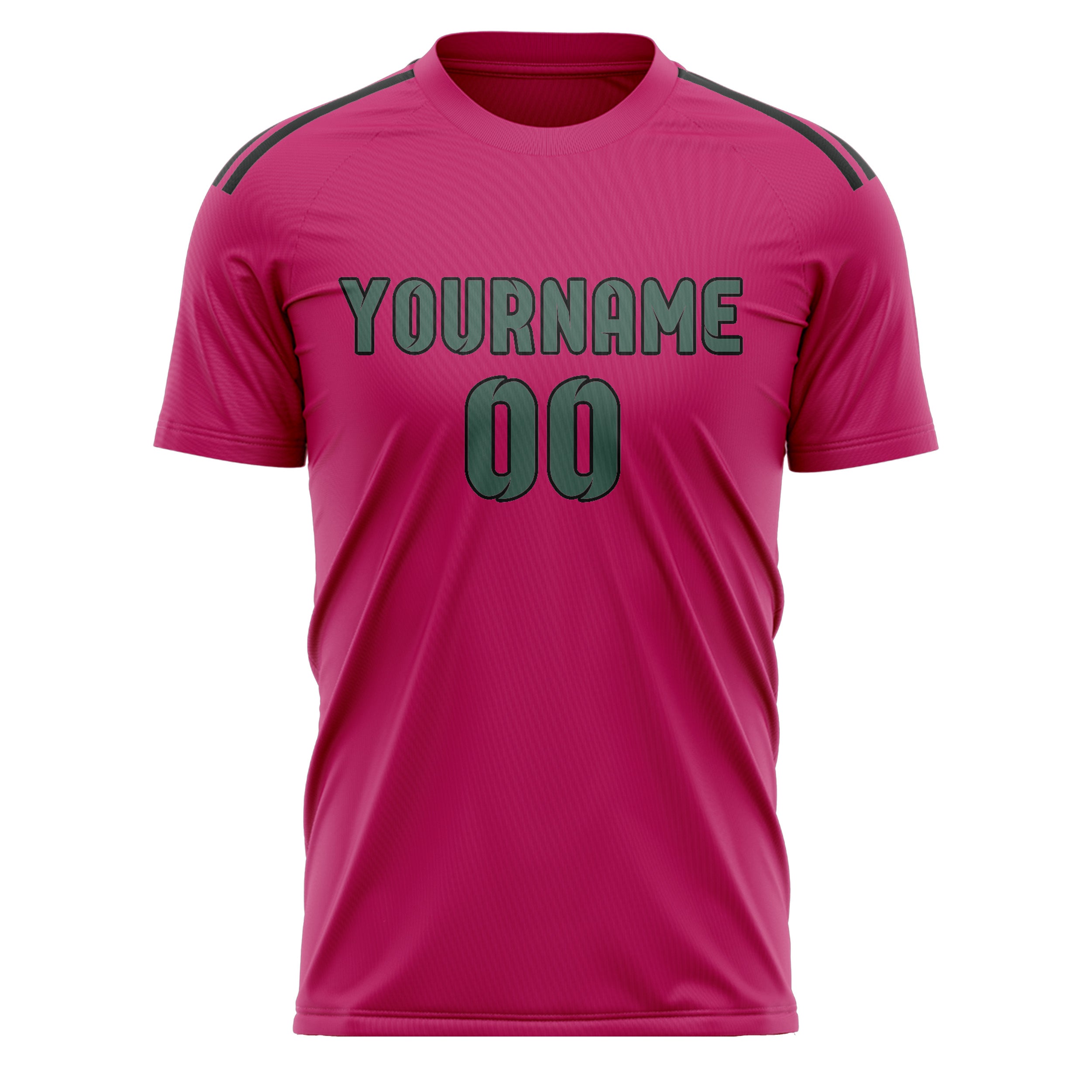 Custom Pink Blue Green Soccer Jersey