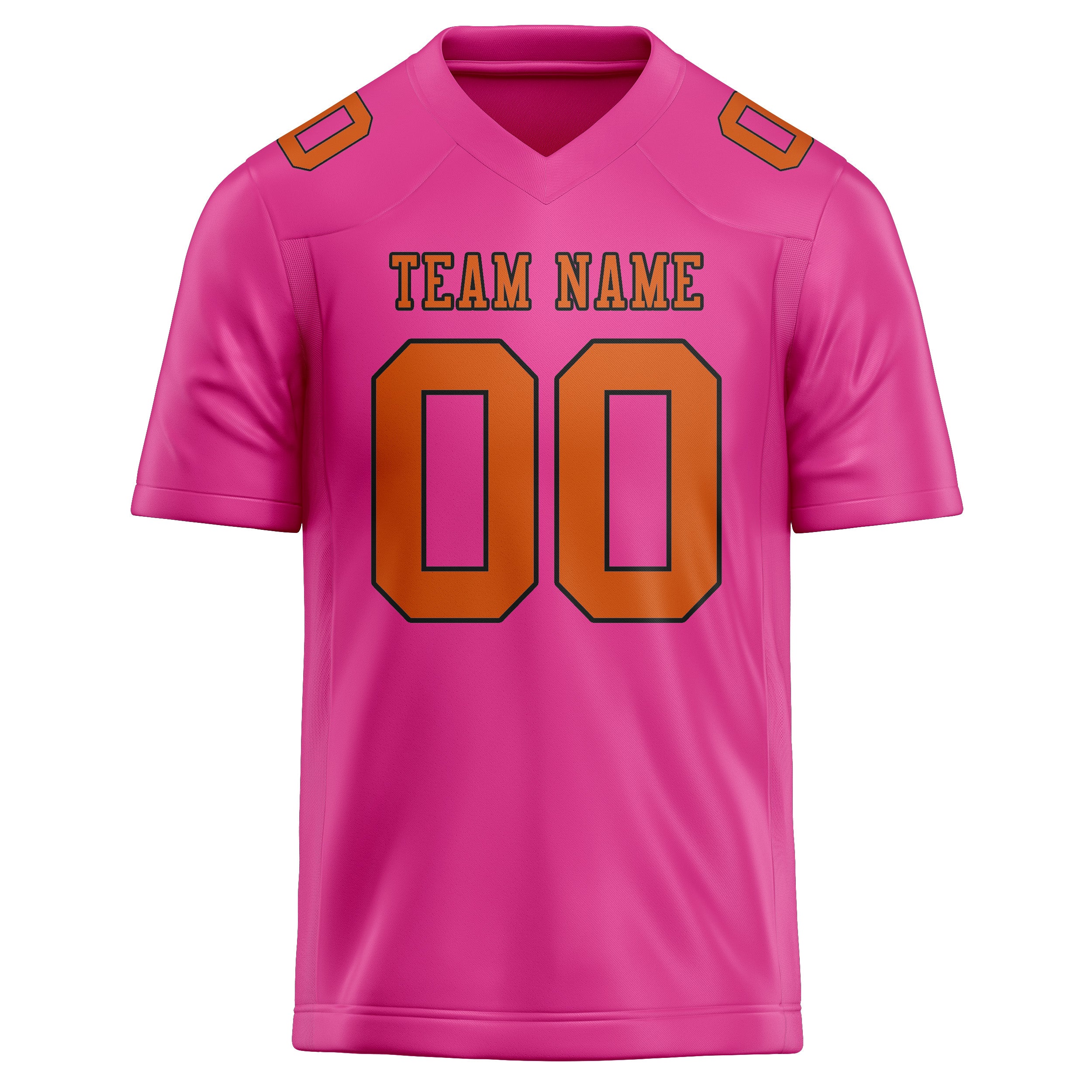 Custom Pink Orange Football Jersey