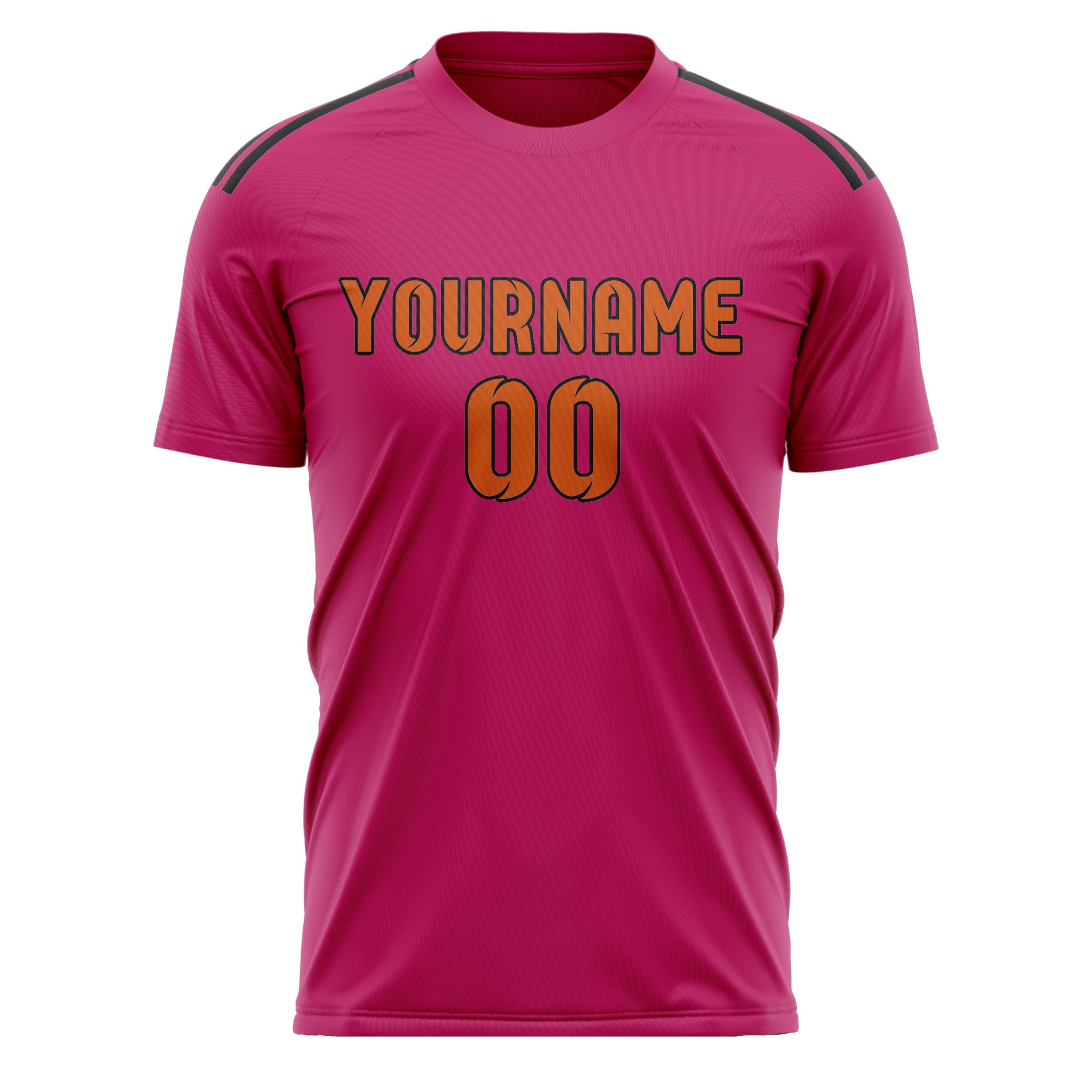 Custom Pink Orange Soccer Jersey