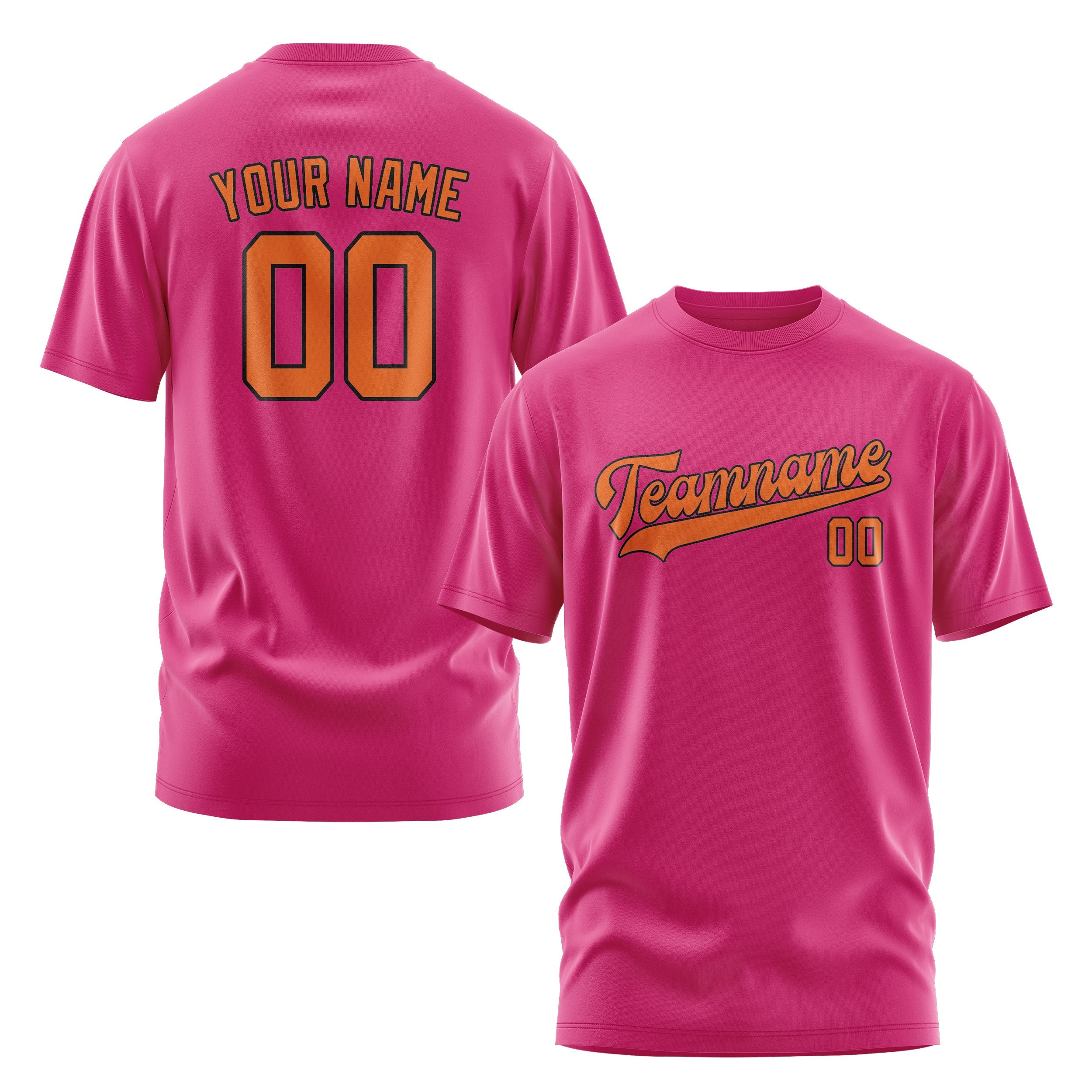 Custom Pink Orange T-Shirt