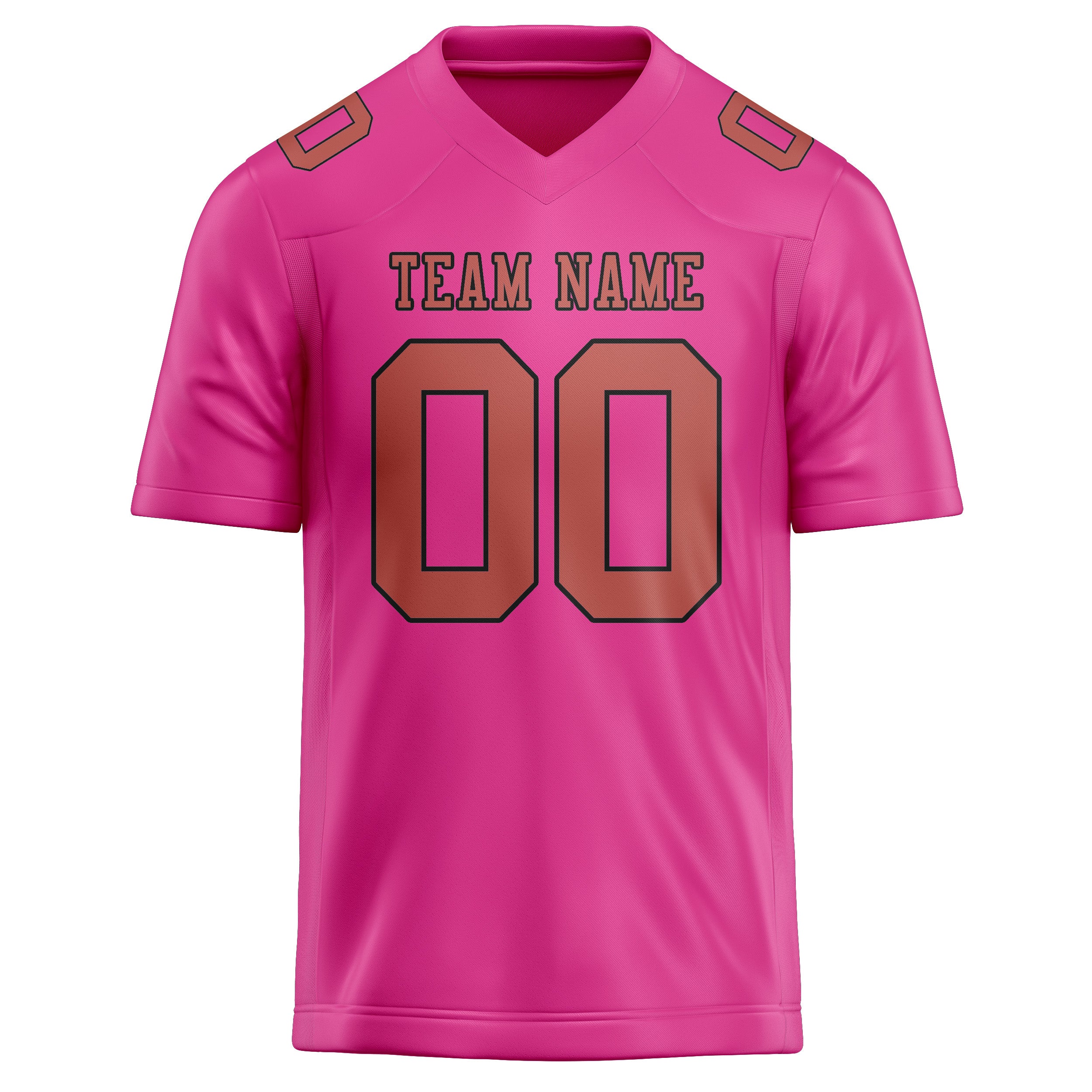 Custom Pink Copper Rose Football Jersey