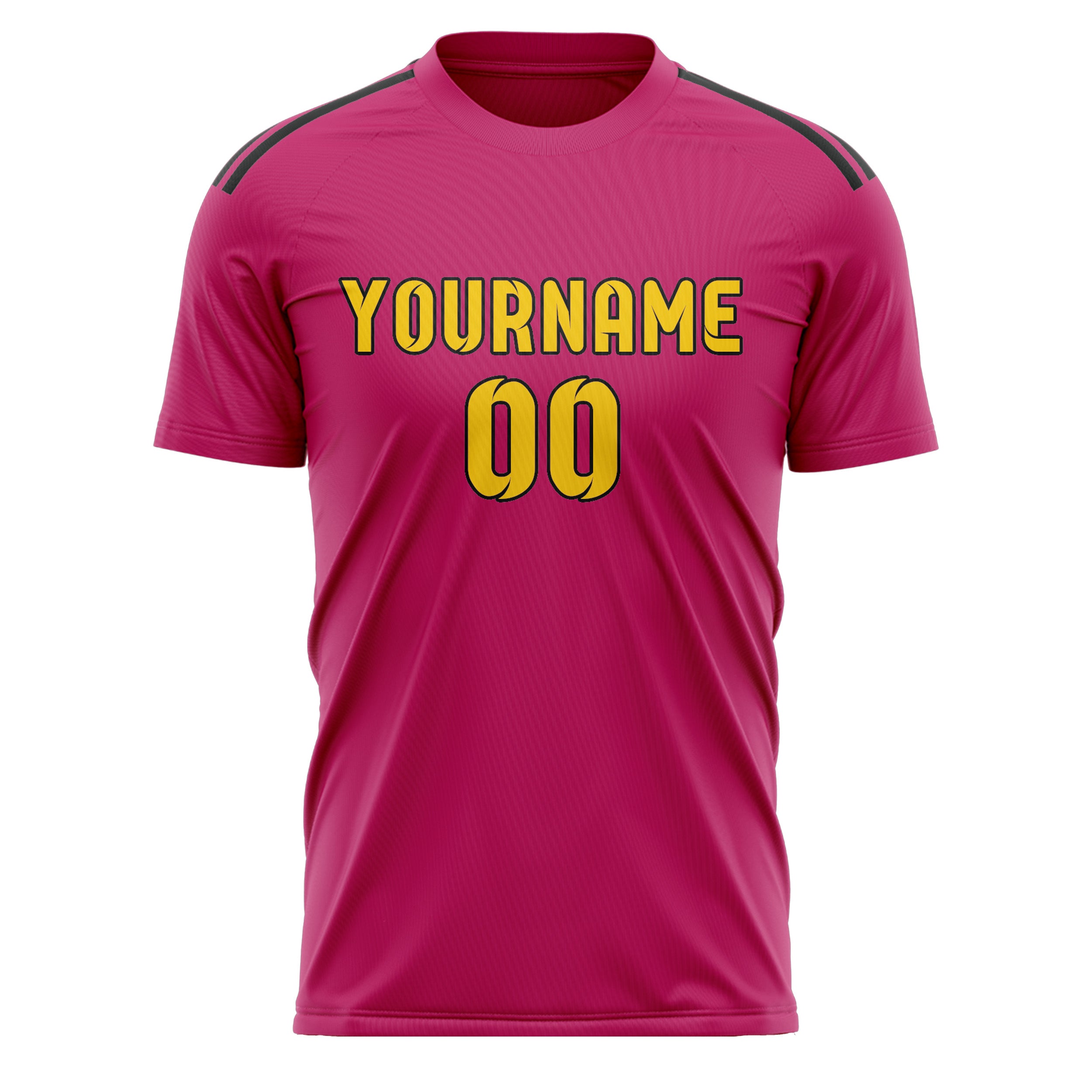 Custom Pink Gold Soccer Jersey
