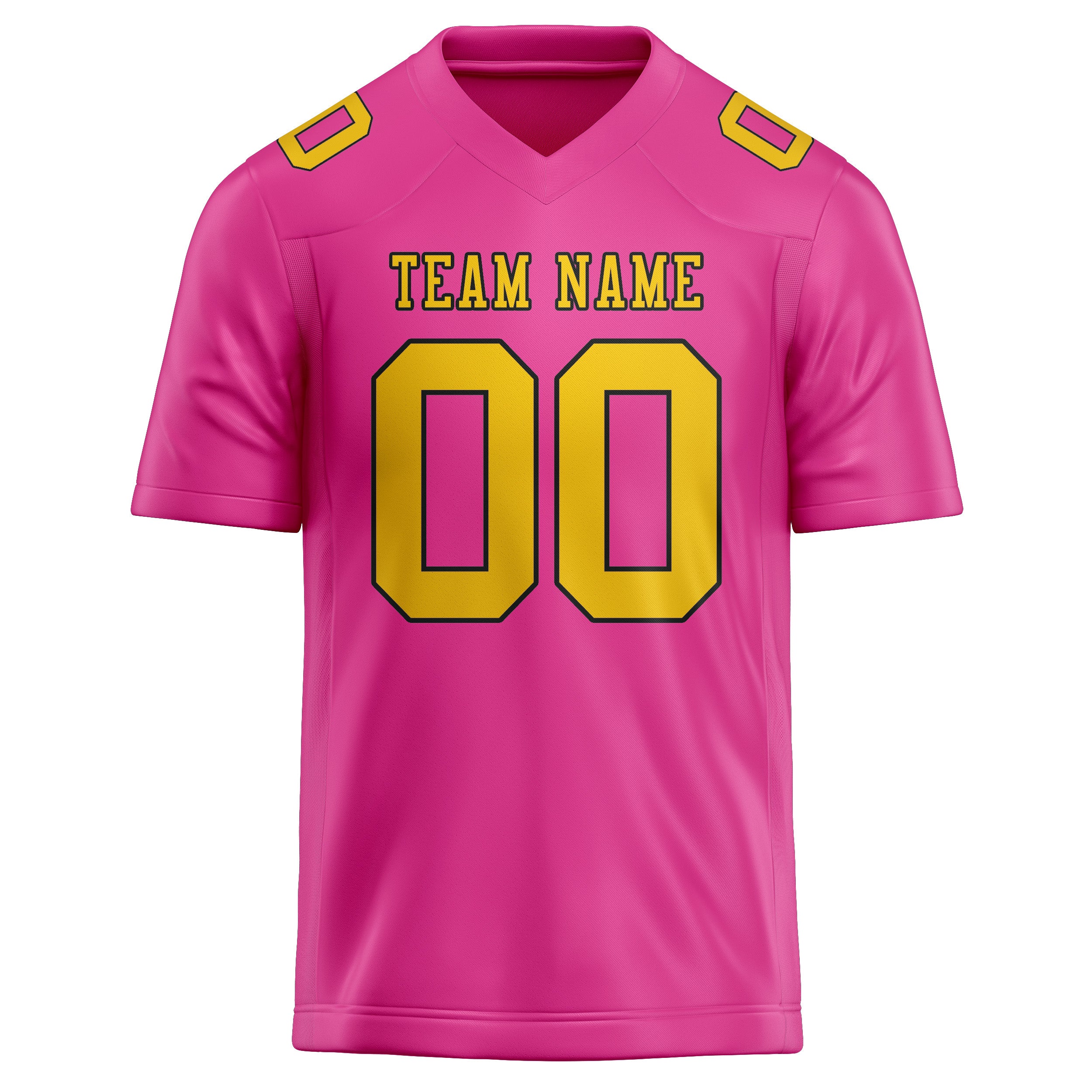 Custom Pink Gold Football Jersey