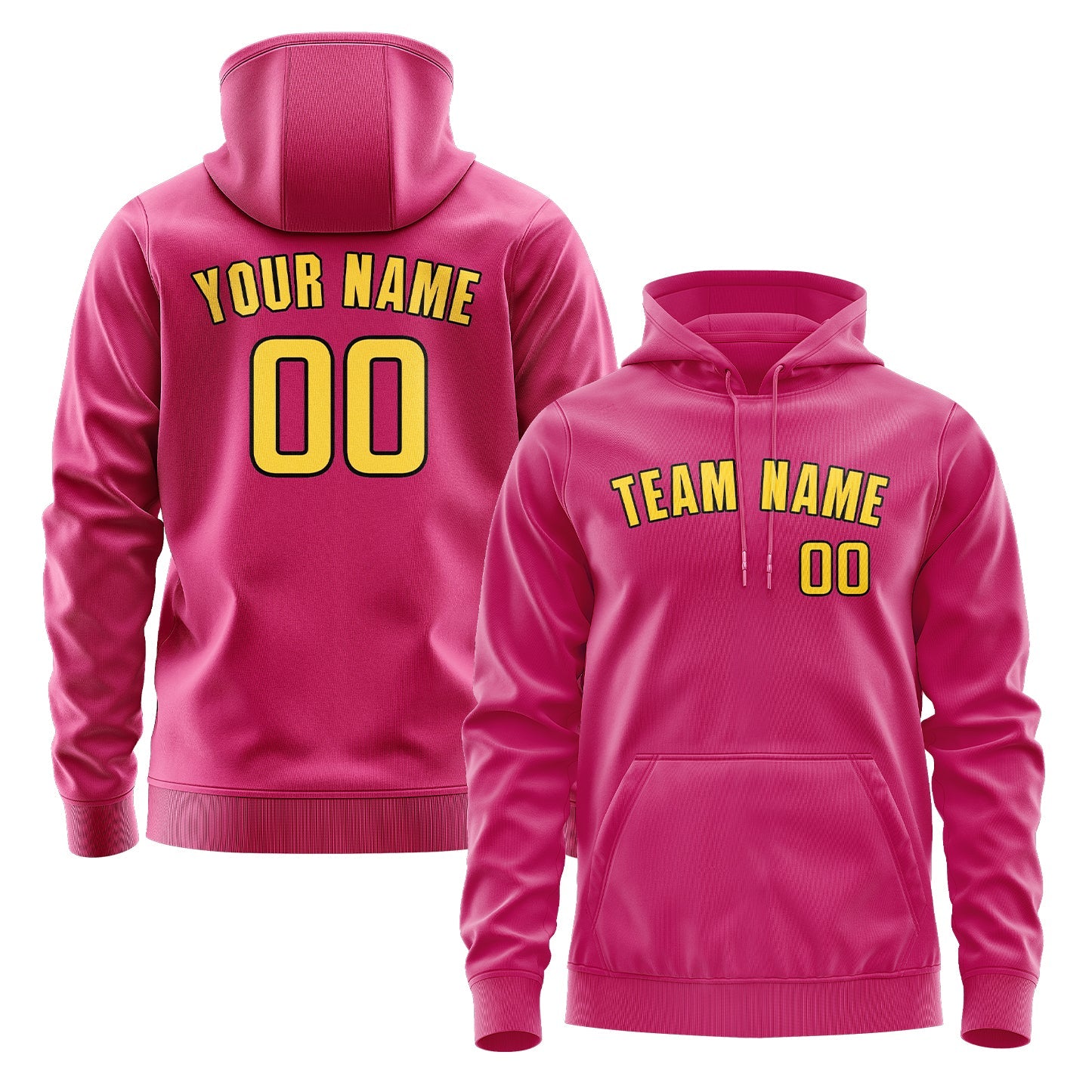 Custom Pink Gold Hoodie