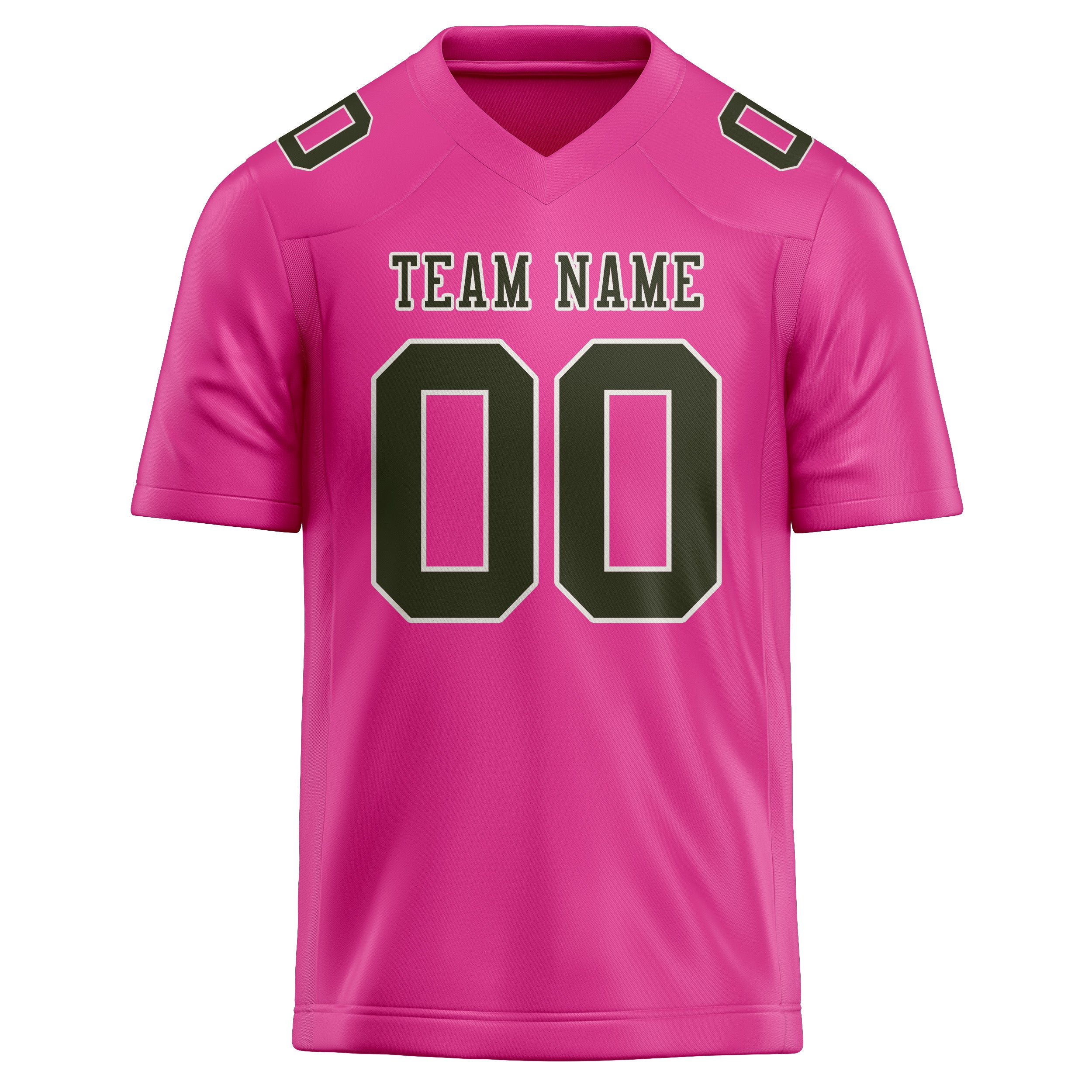 Custom Pink Olive Football Jersey