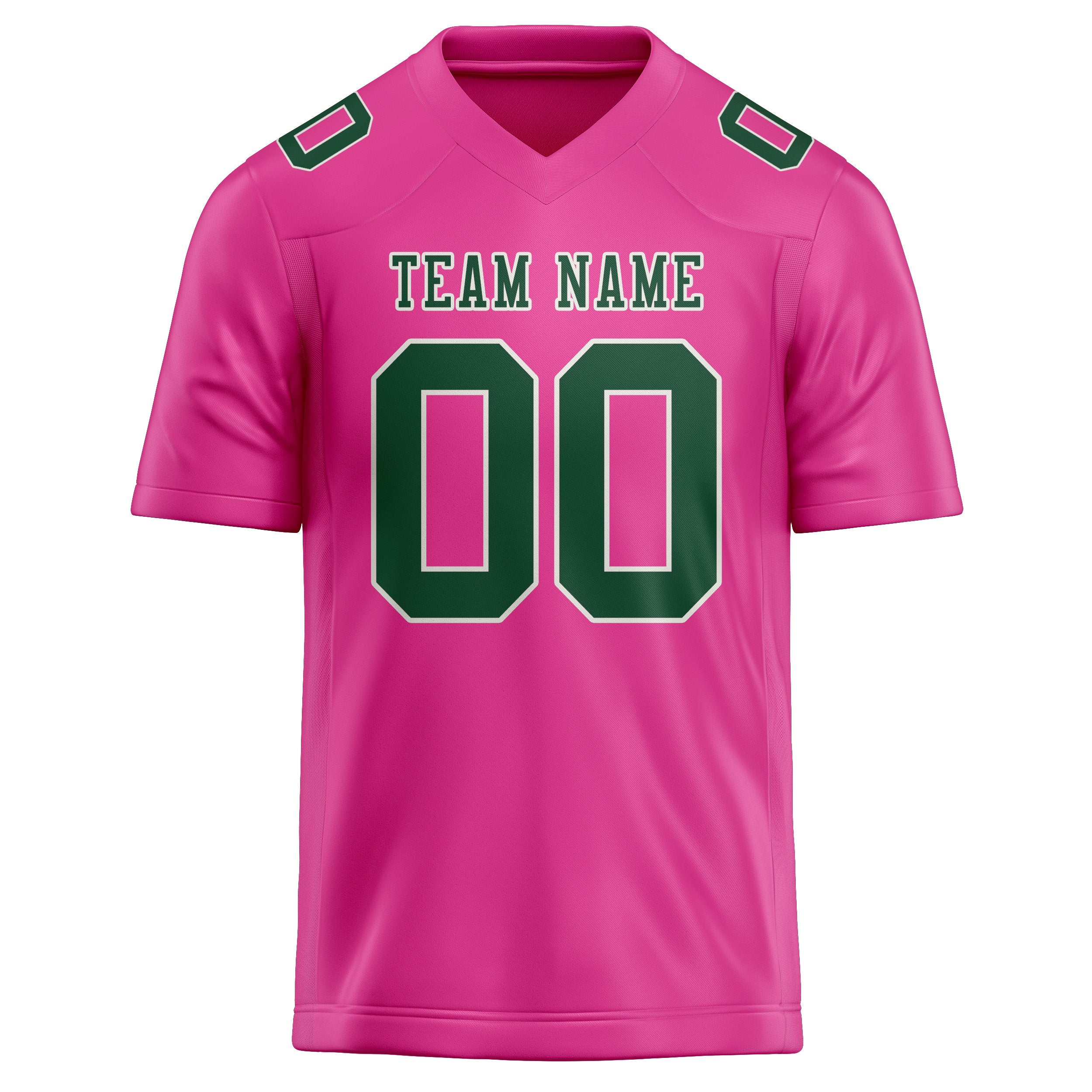 Custom Pink Green Football Jersey