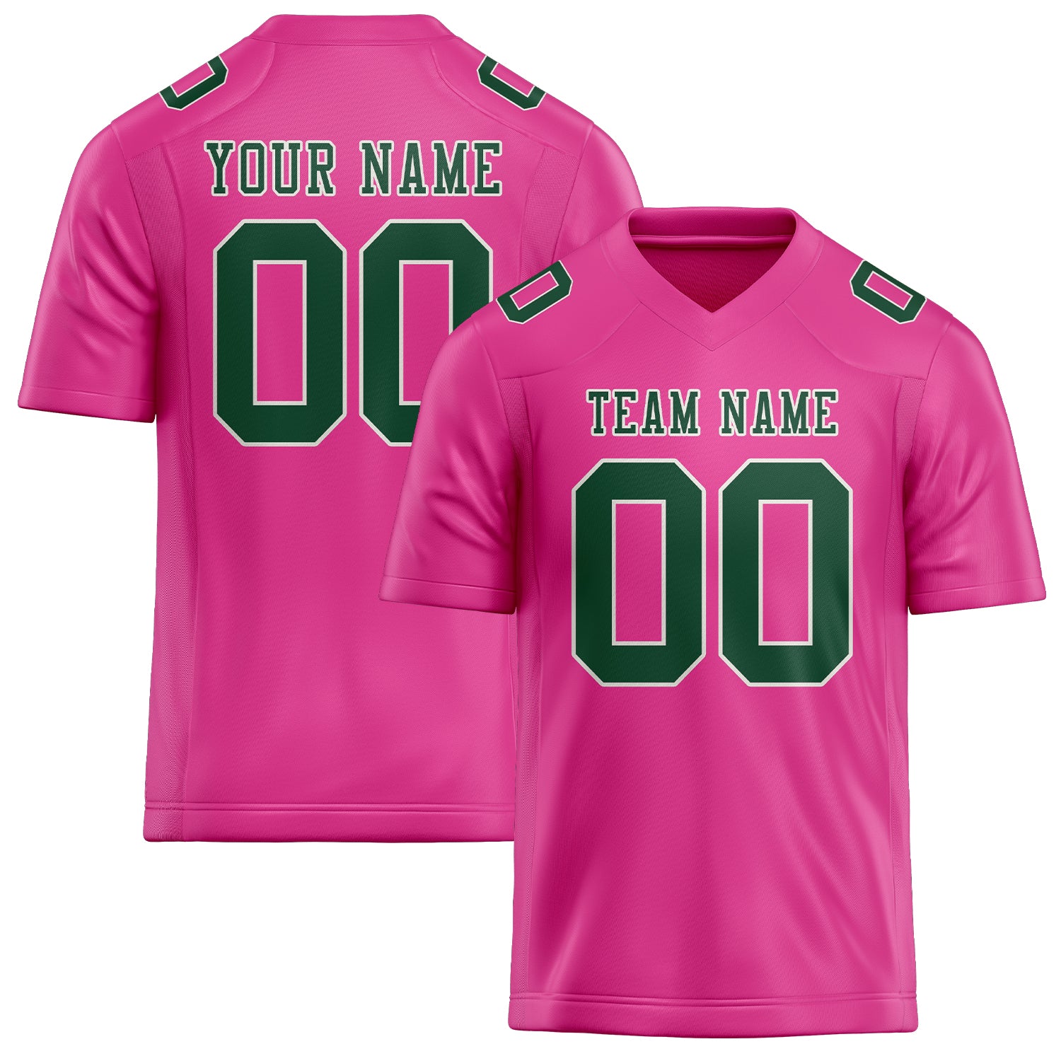 Custom Pink Green Football Jersey