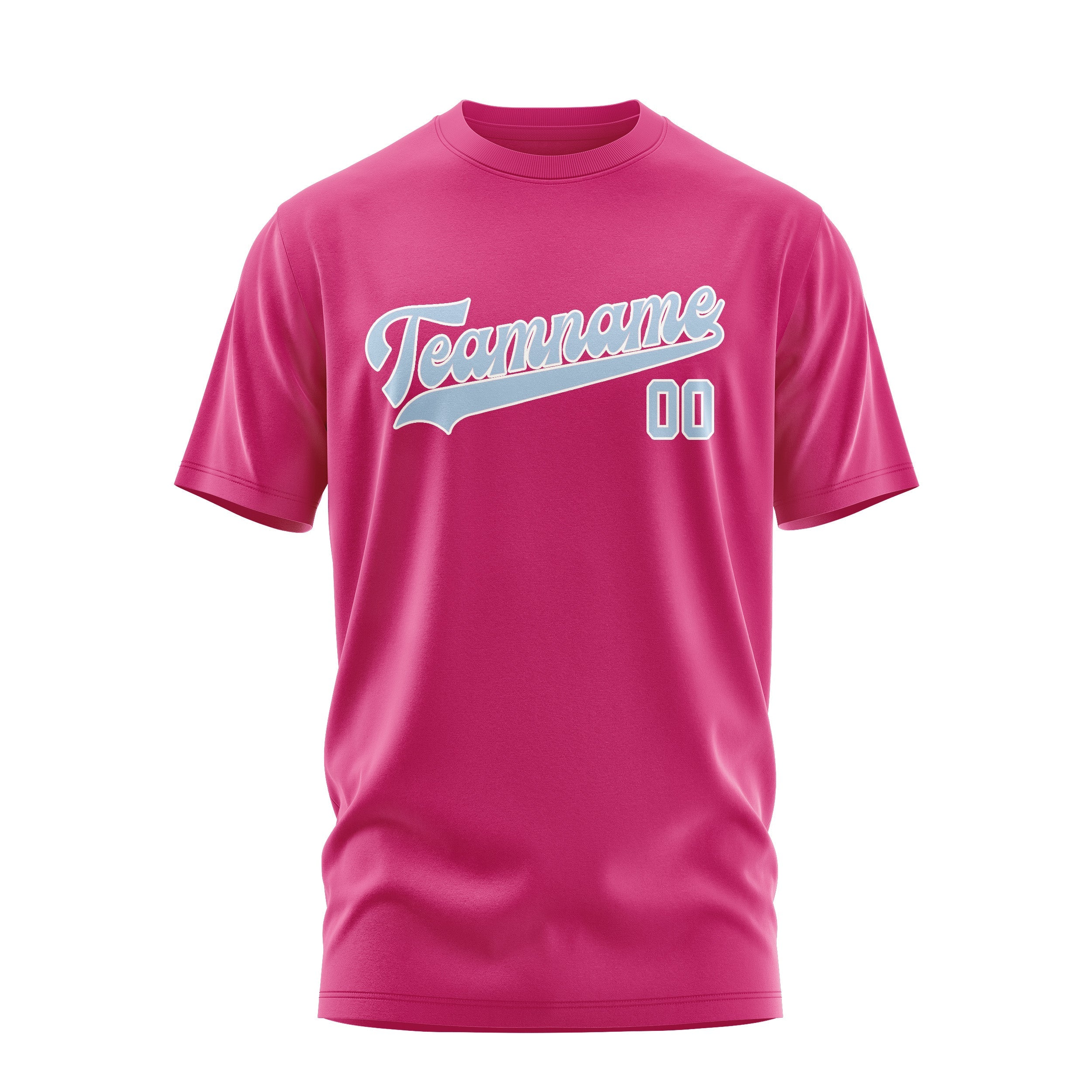 Custom Pink Light Blue T-Shirt