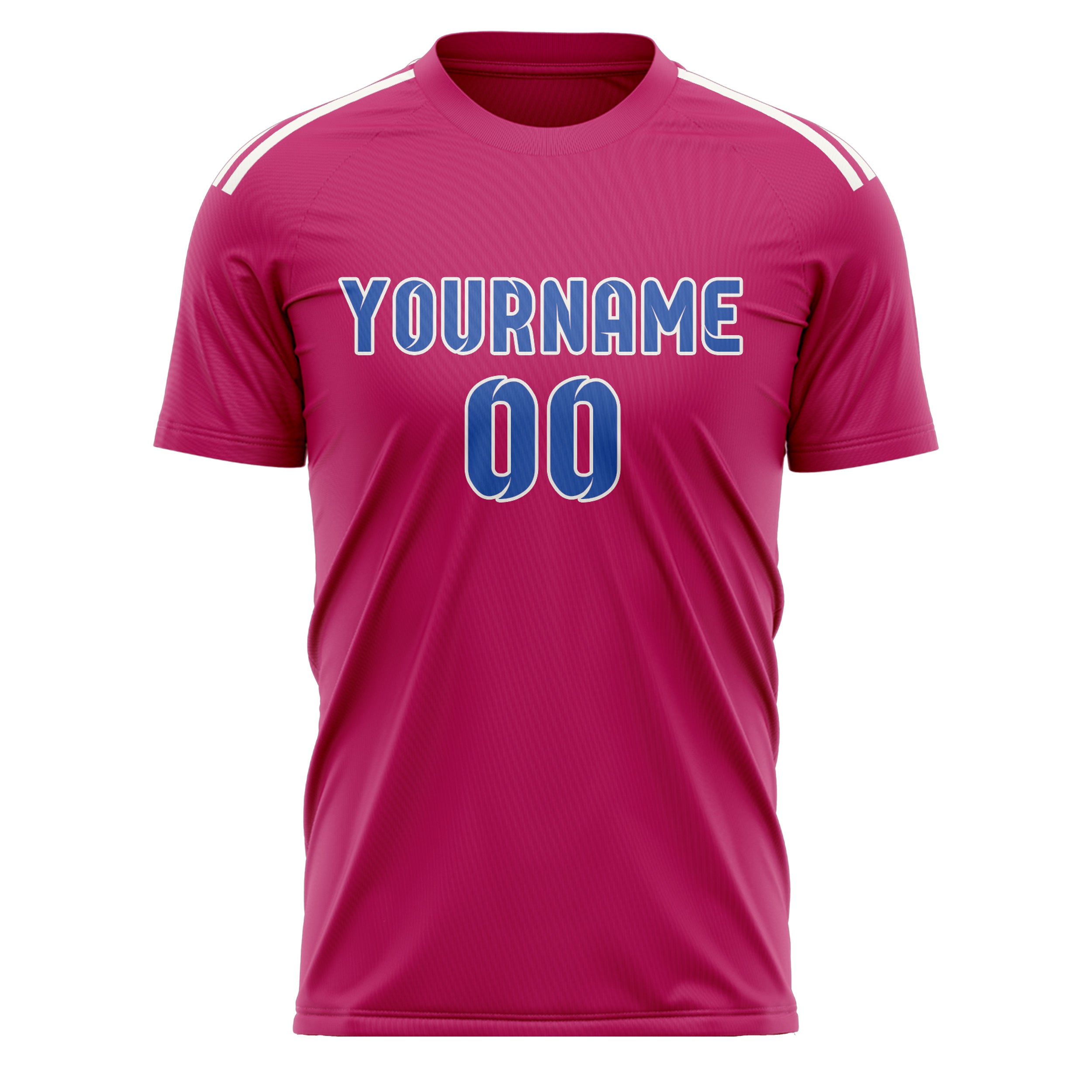 Custom Pink Sky Blue Soccer Jersey