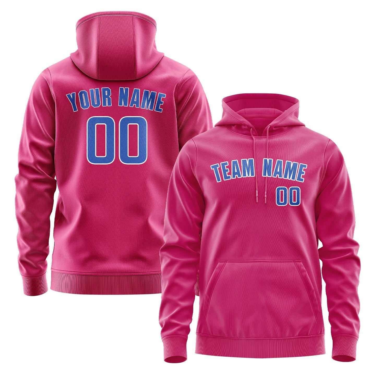 Custom Pink Sky Blue Hoodie