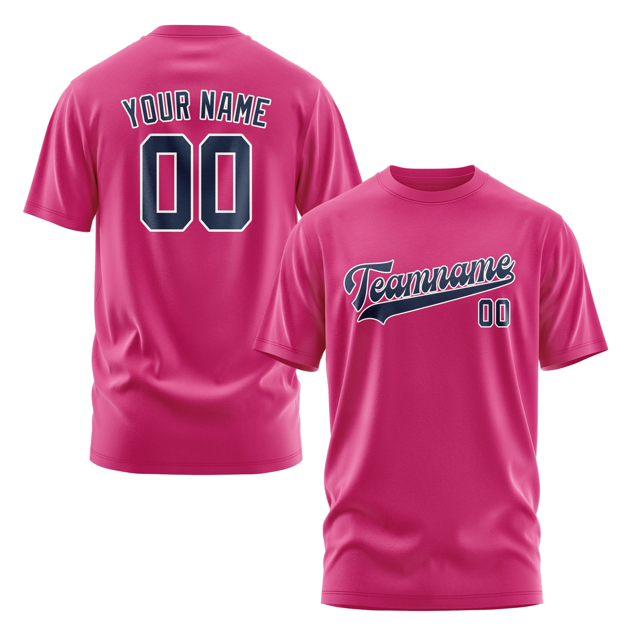 Custom Pink Blue T-Shirt