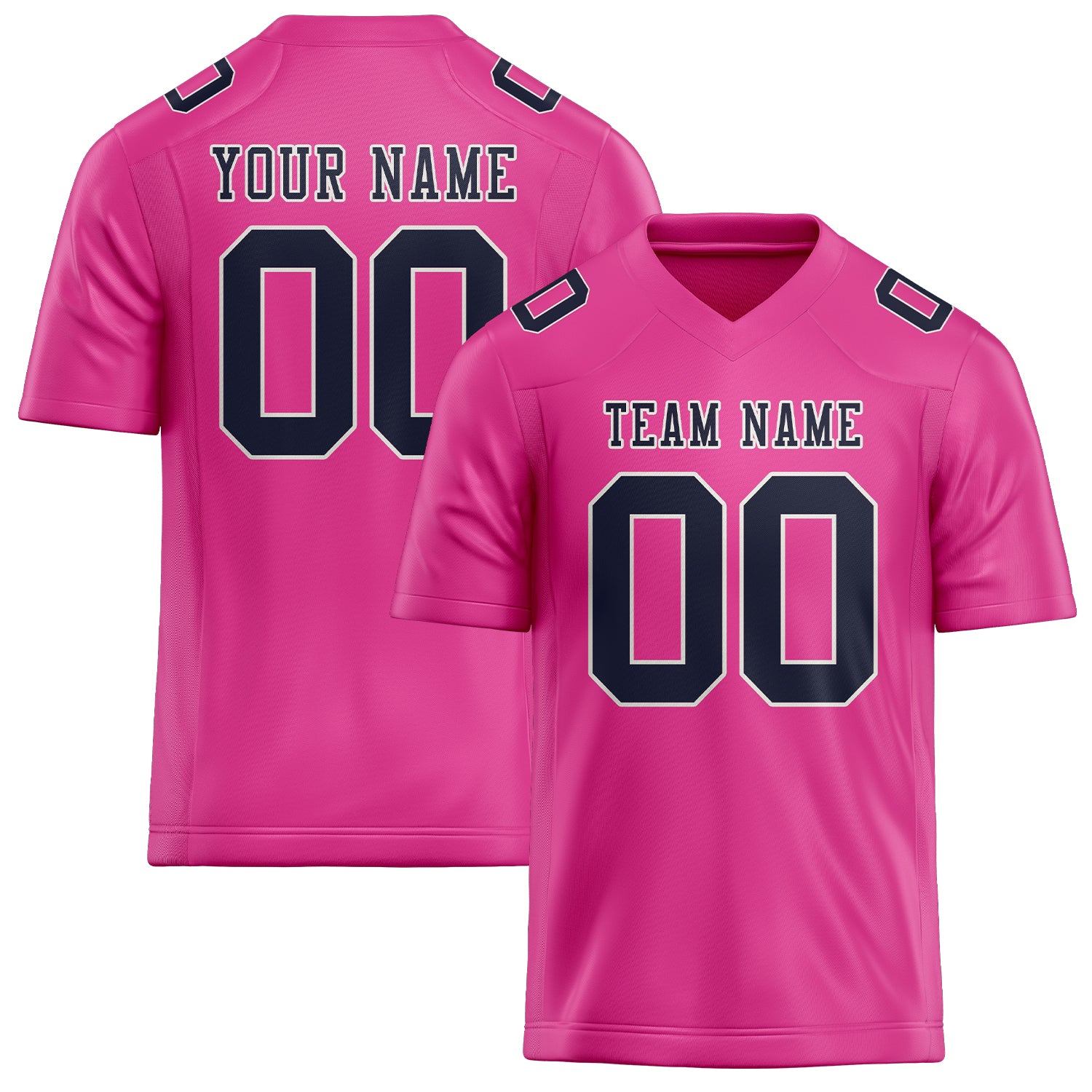 Custom Pink Navy Football Jersey