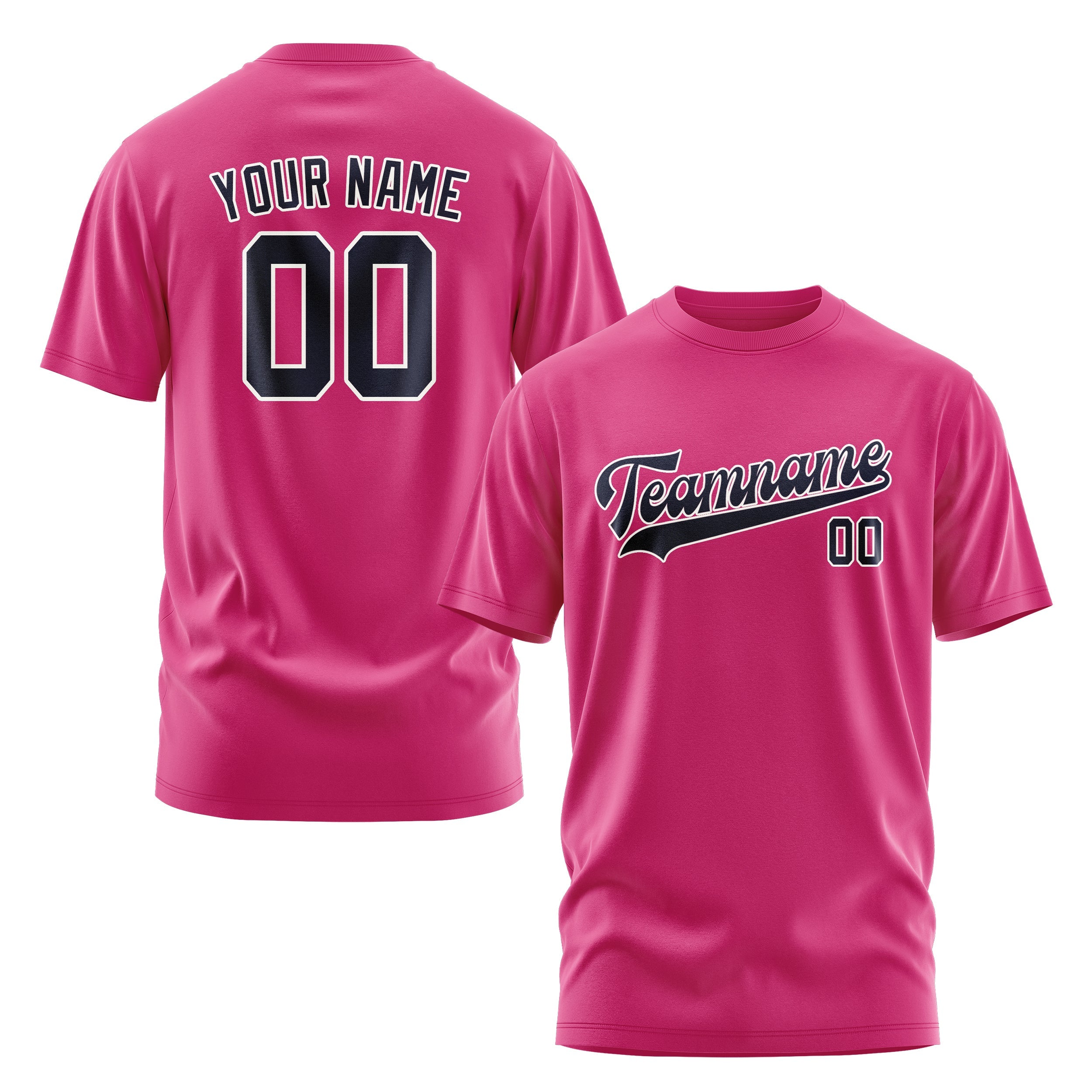 Custom Pink Navy T-Shirt