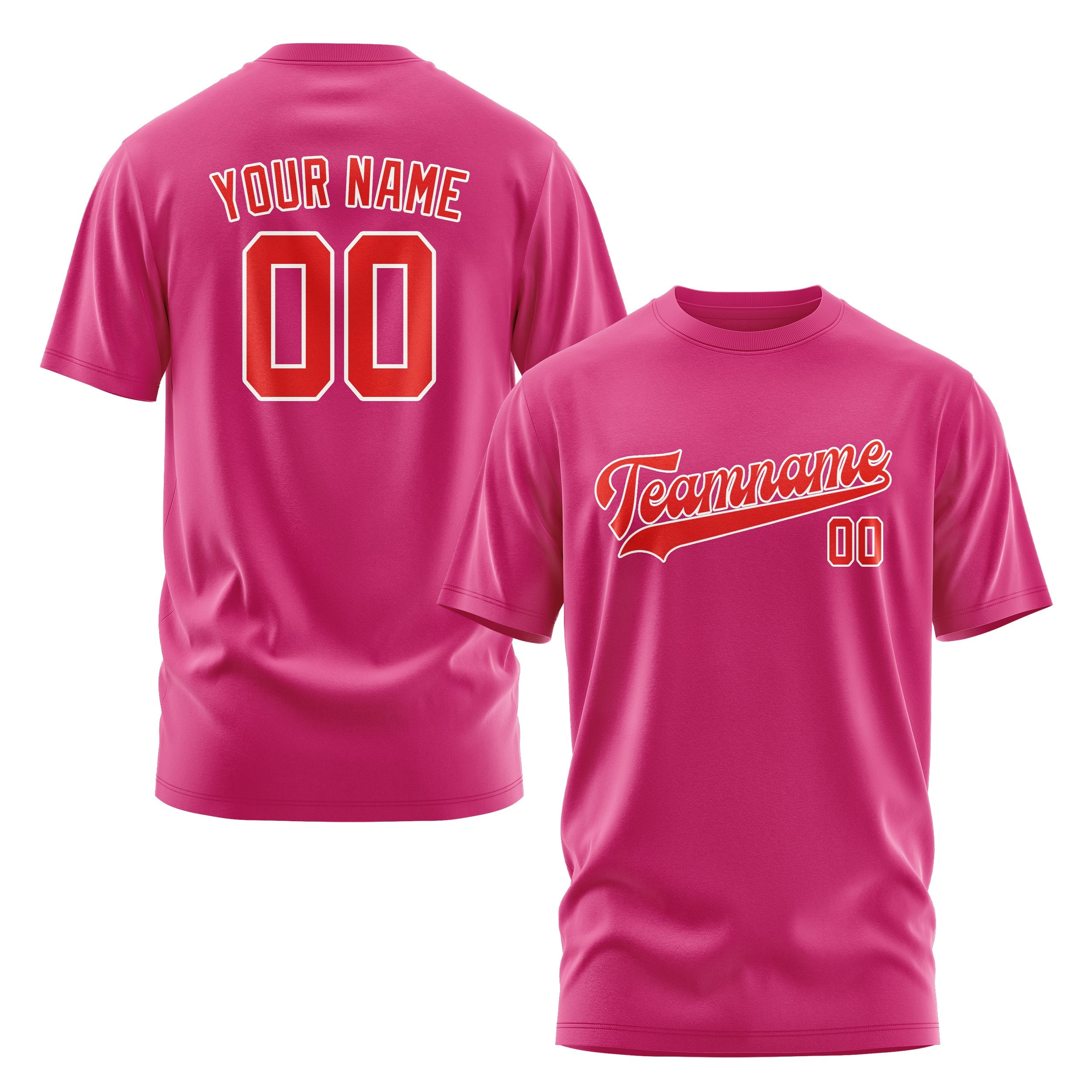 Custom Pink Orange Red T-Shirt