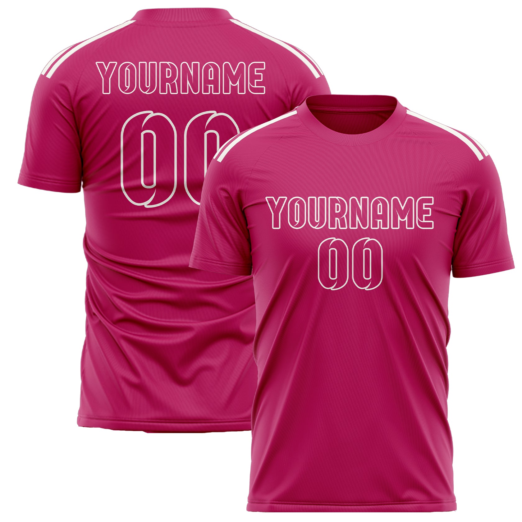 Custom Pink Pink Soccer Jersey