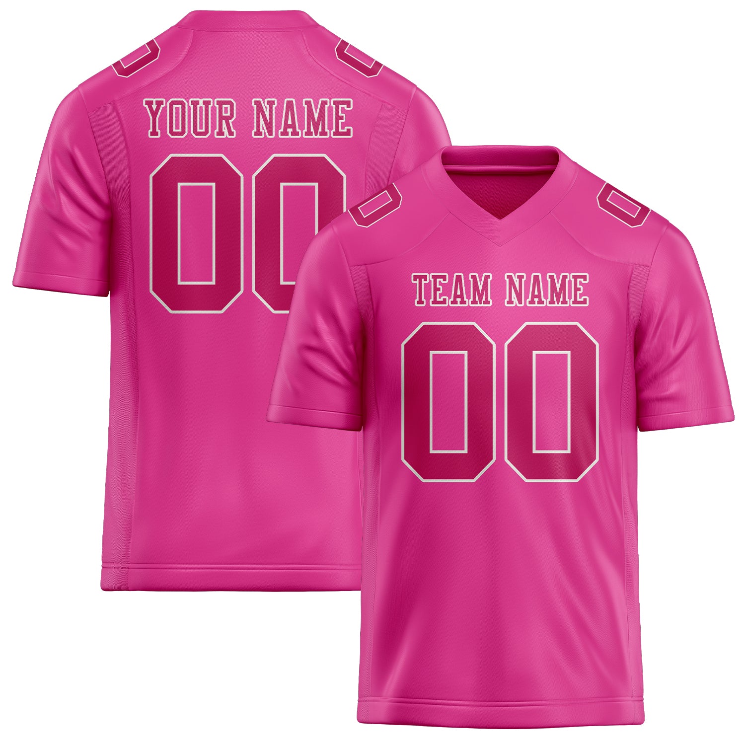 Custom Pink Pink Football Jersey