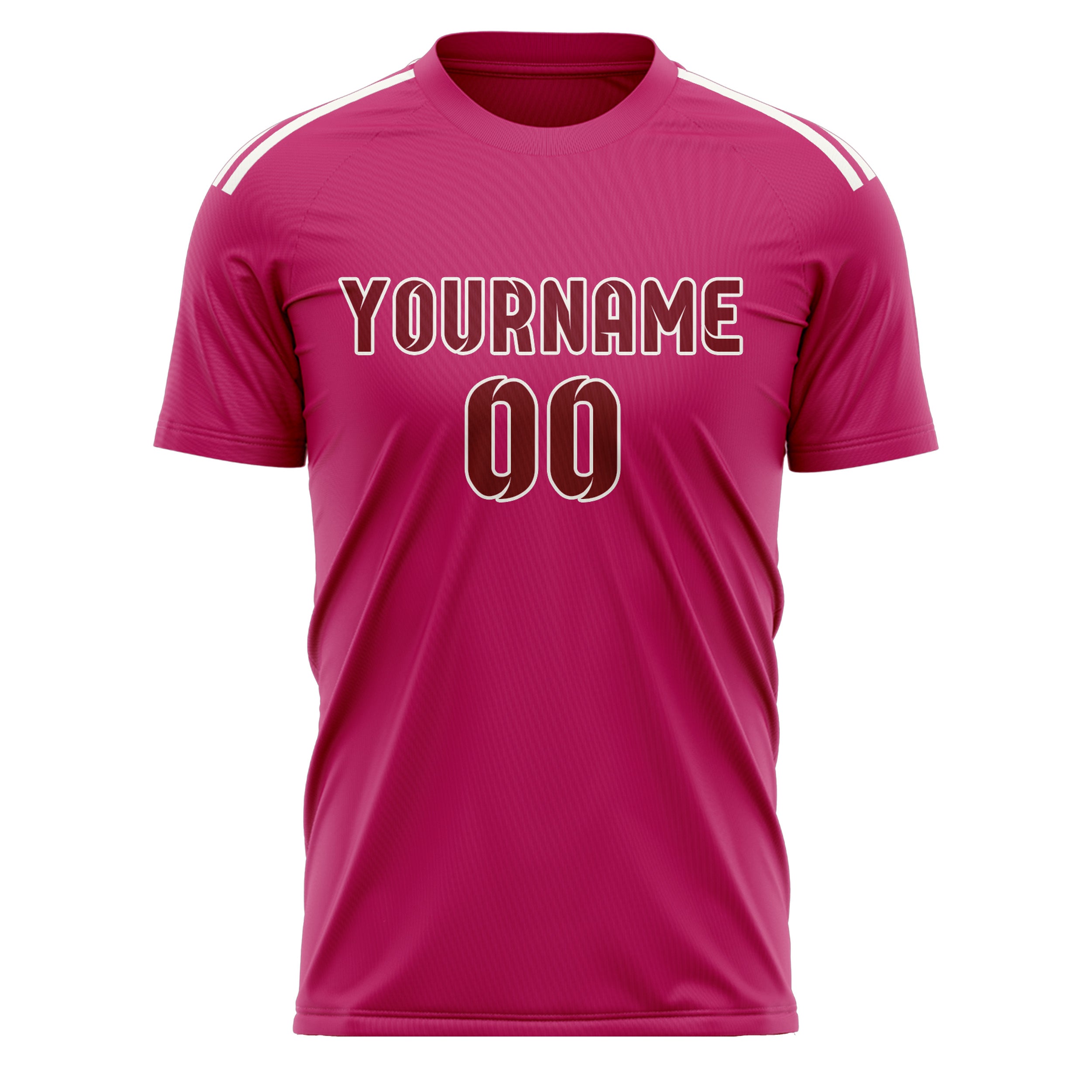 Custom Pink Crimson Red Soccer Jersey