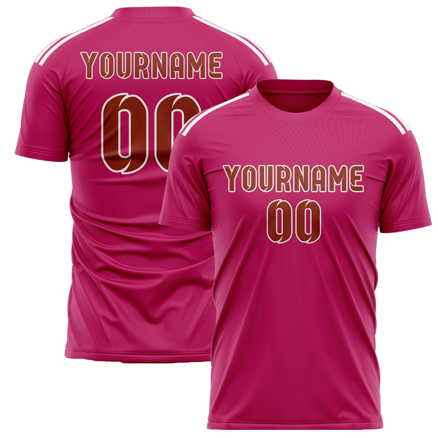 Custom Pink Coral Red Soccer Jersey