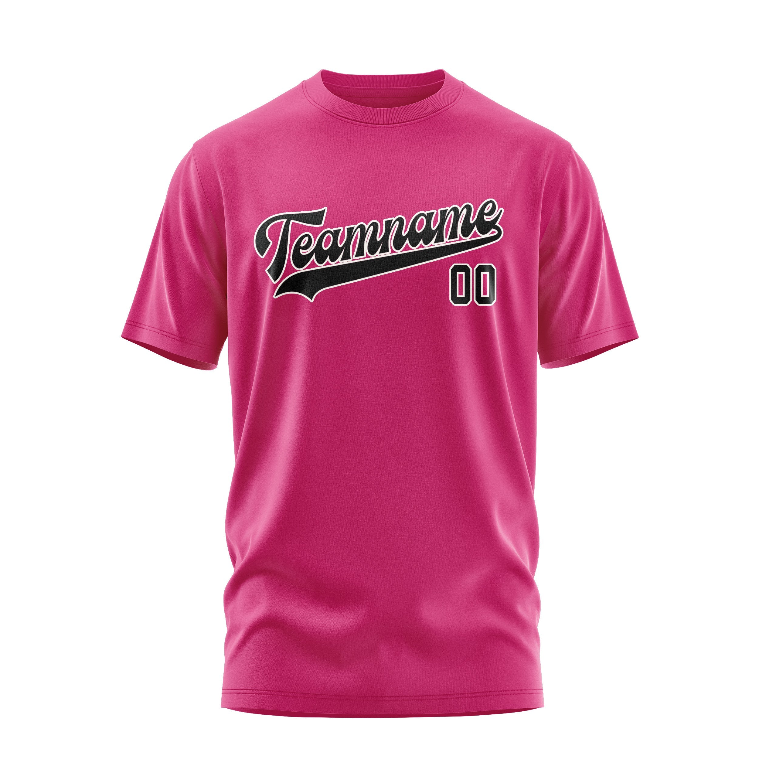 Custom Pink Black T-Shirt