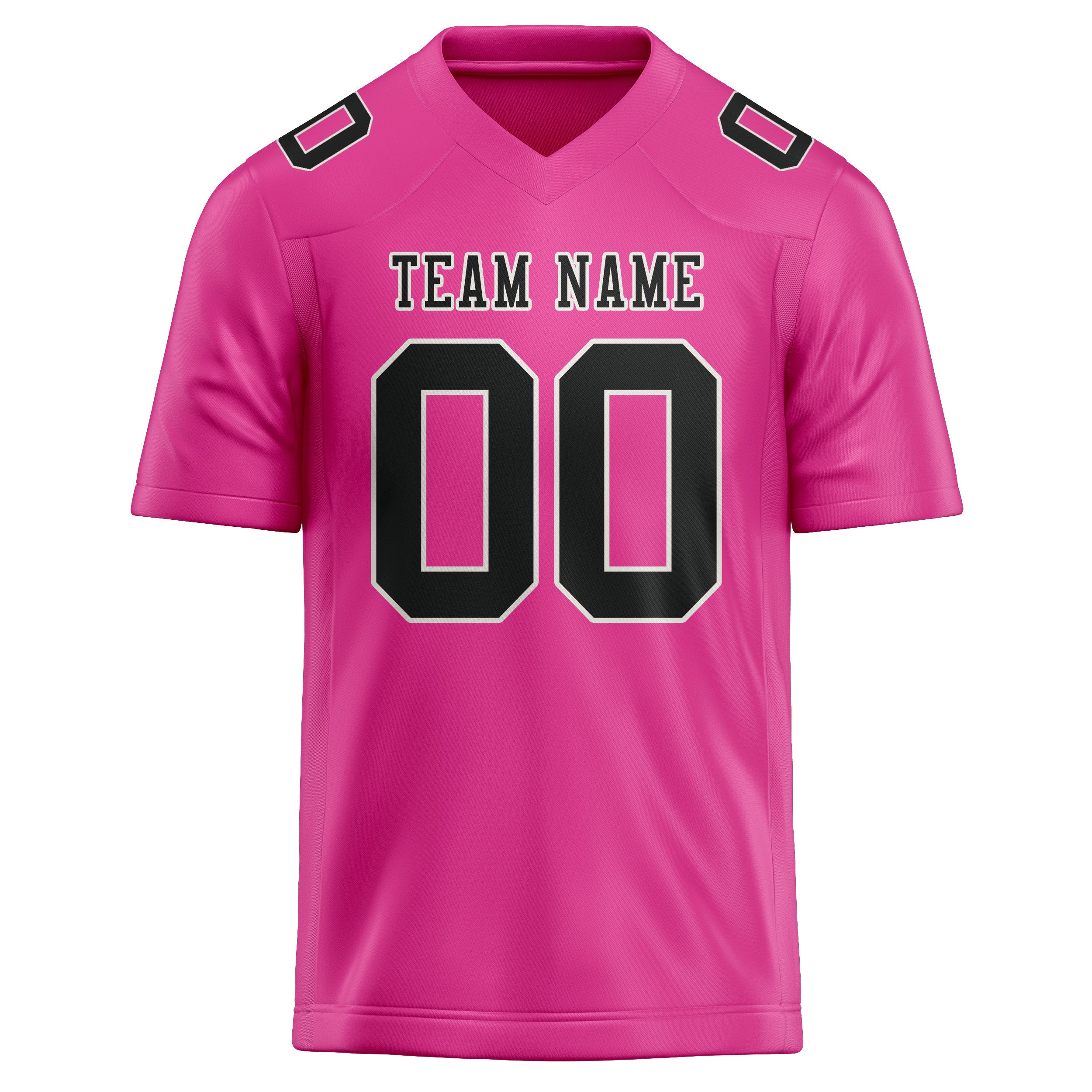 Custom Pink Black Football Jersey