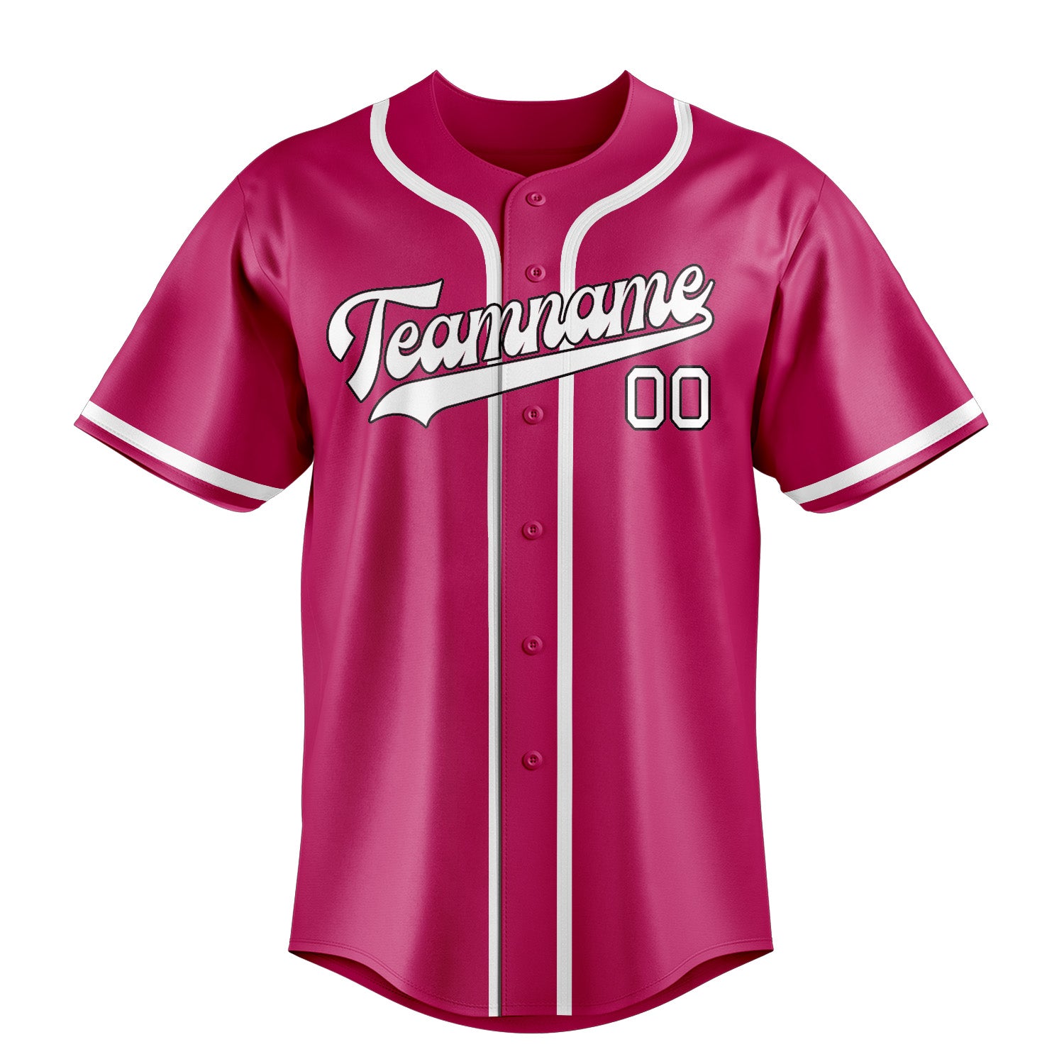 Custom Pink White Baseball Jersey