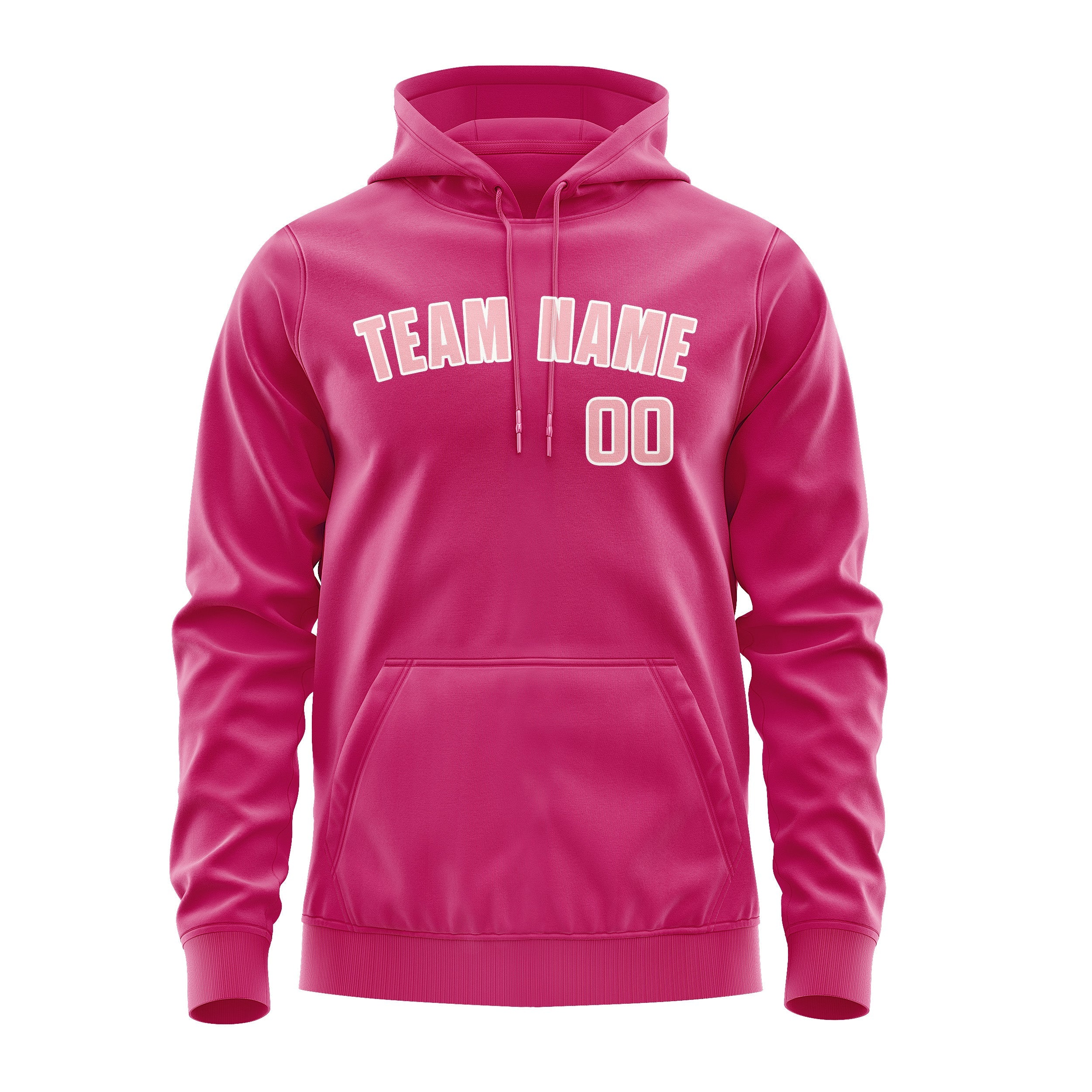 Custom Pink Light Pink Hoodie