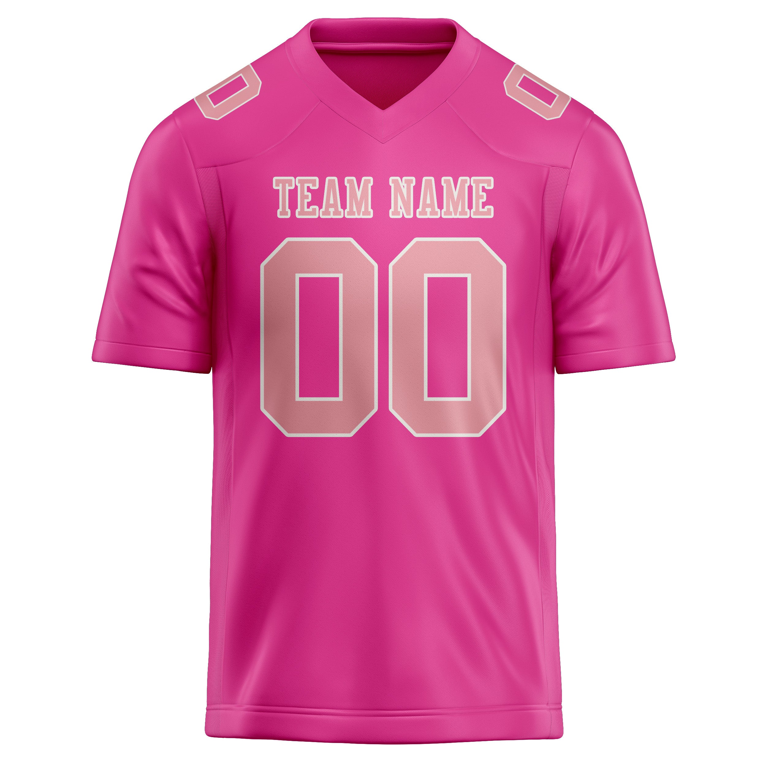 Custom Pink Light Pink Football Jersey