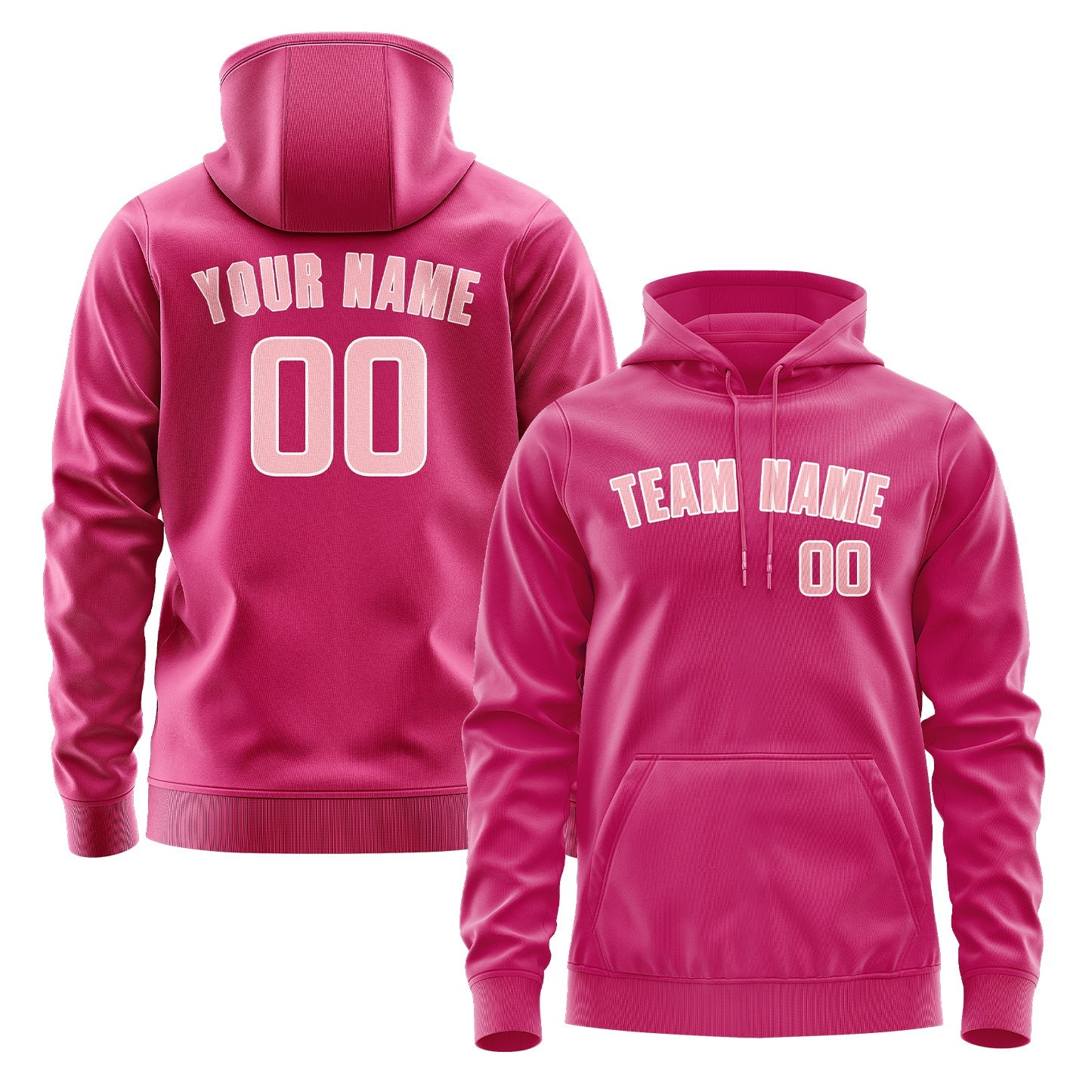 Custom Pink Light Pink Hoodie