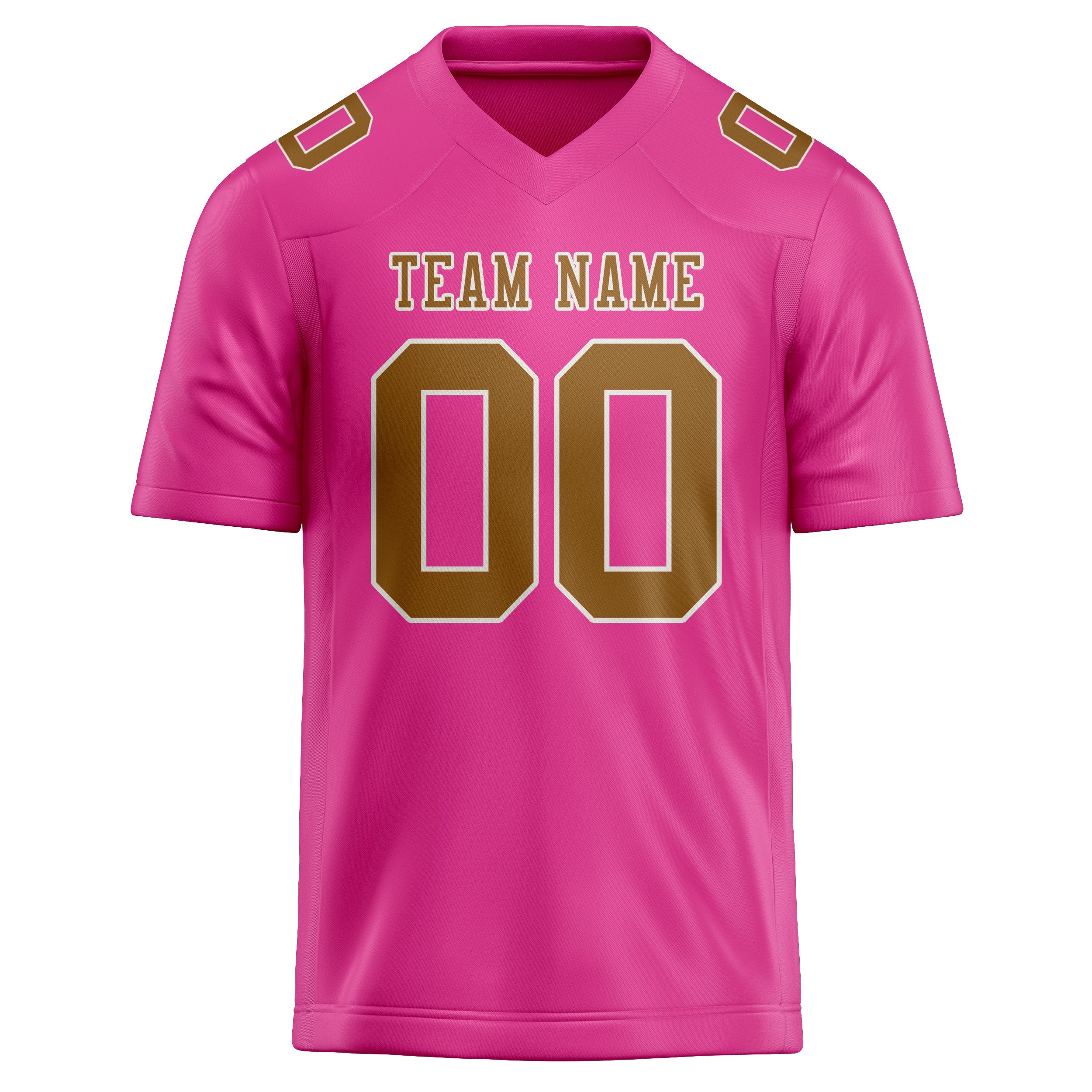 Custom Pink Khaki Football Jersey