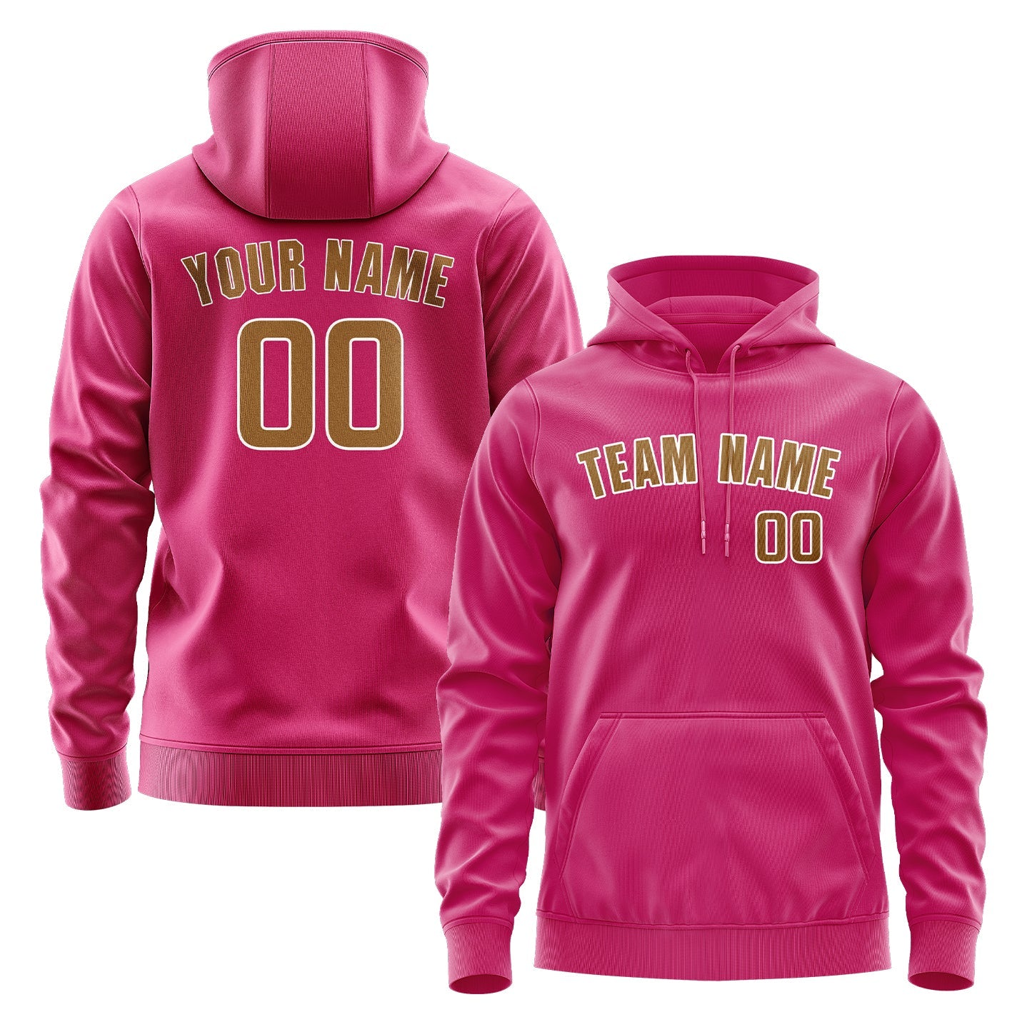 Custom Pink Khaki Hoodie