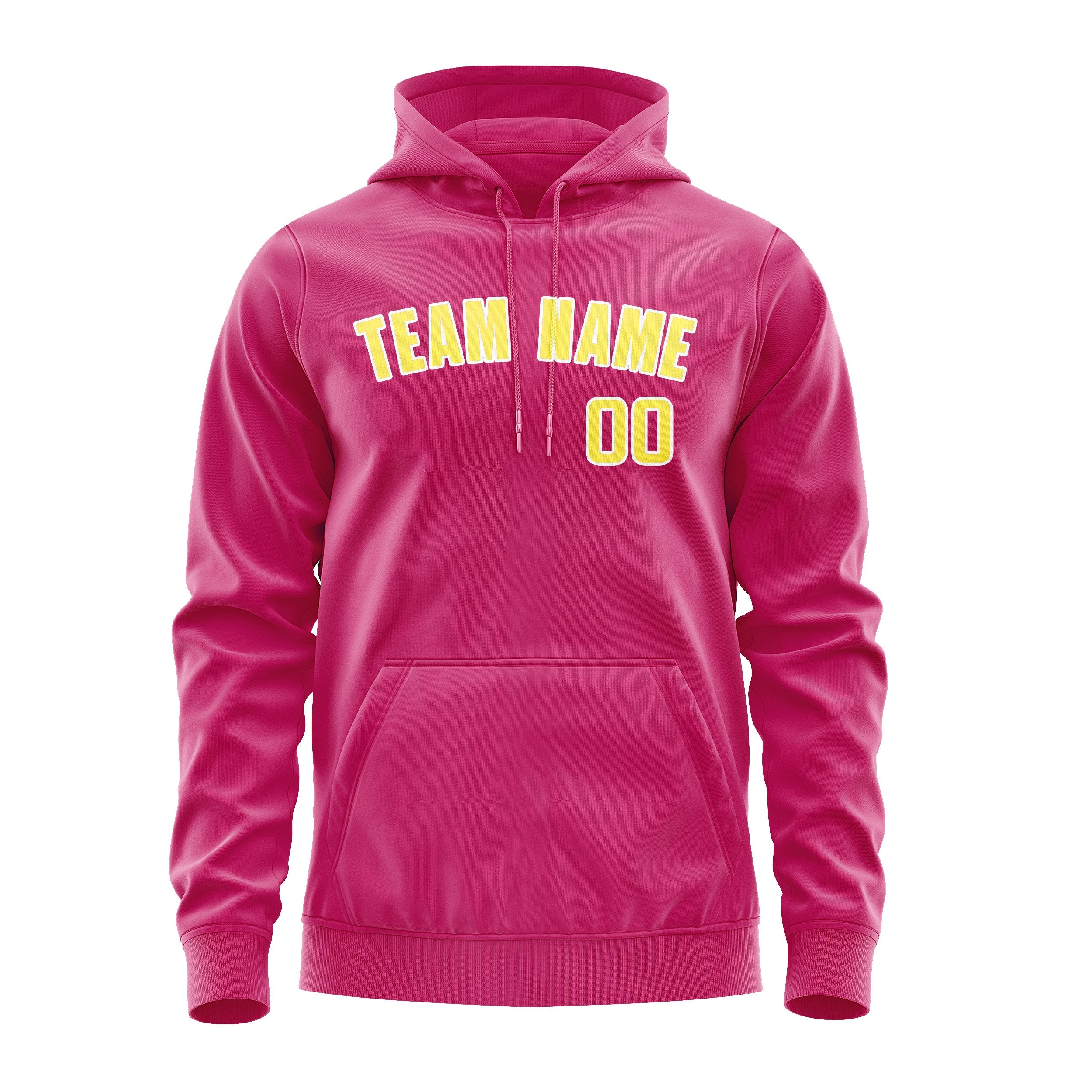 Custom Pink Light Yellow Hoodie