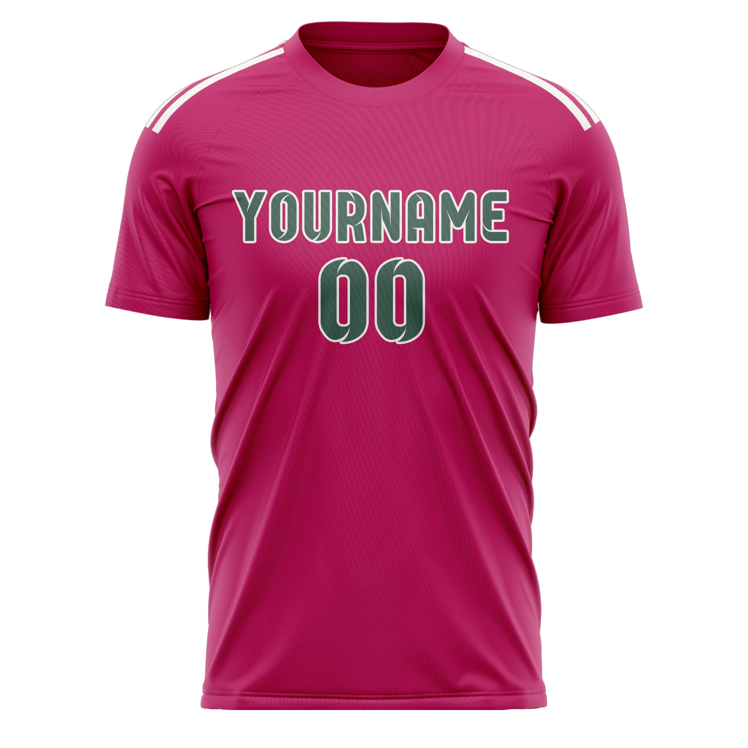 Custom Pink Blue Green Soccer Jersey