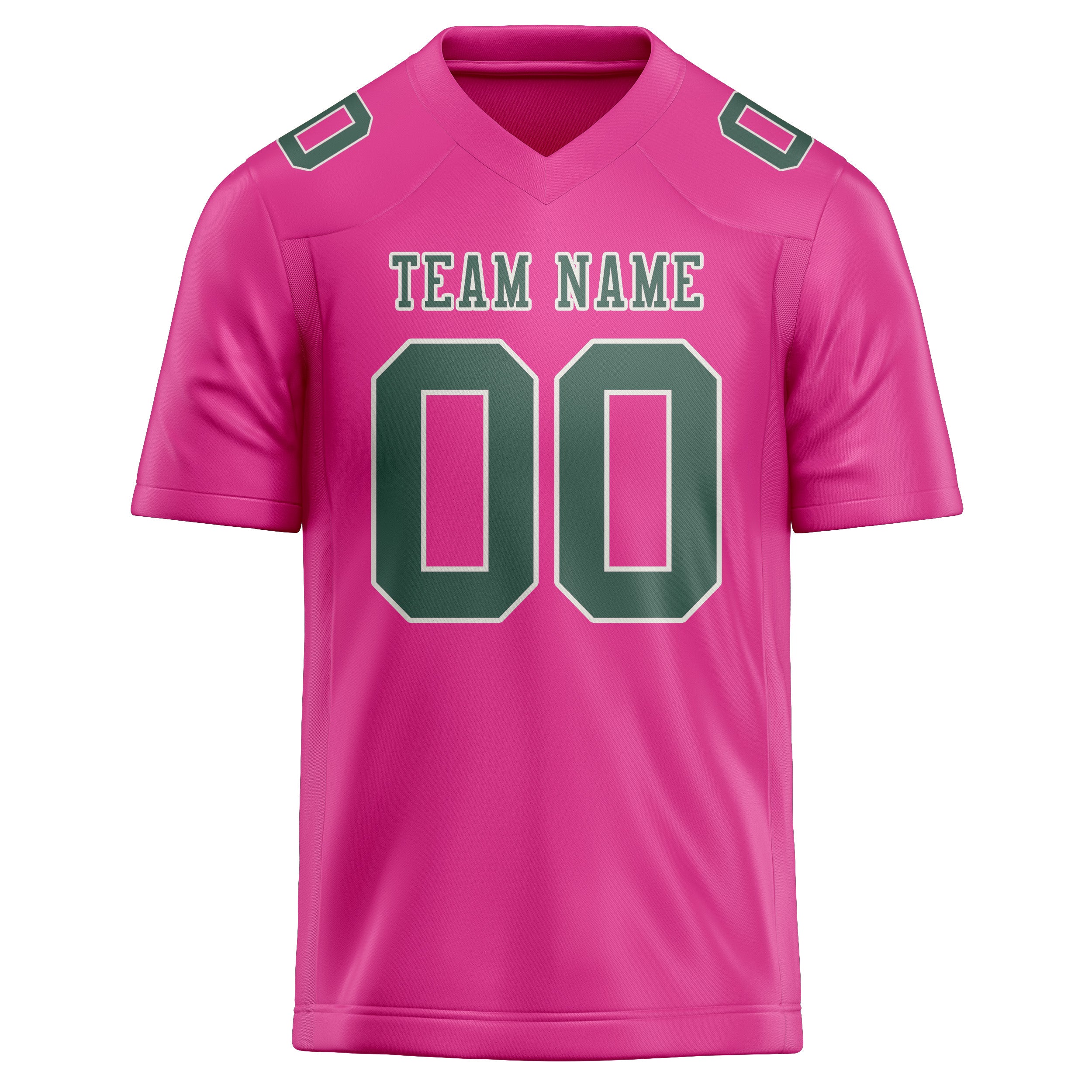 Custom Pink Blue Green Football Jersey